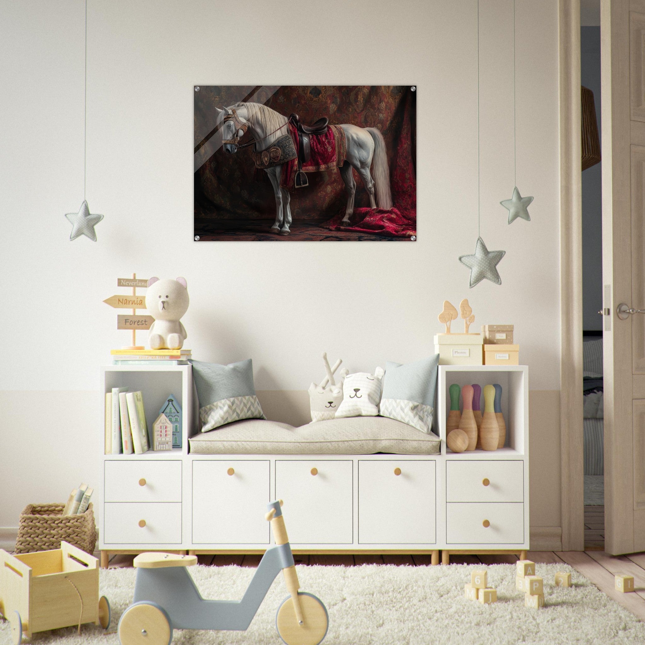 Acrylic Print Landscape - Renaissance Portrait of a Noble Horse A dignified 4 - Shop Ai Art WebShop - Digital Art online Store