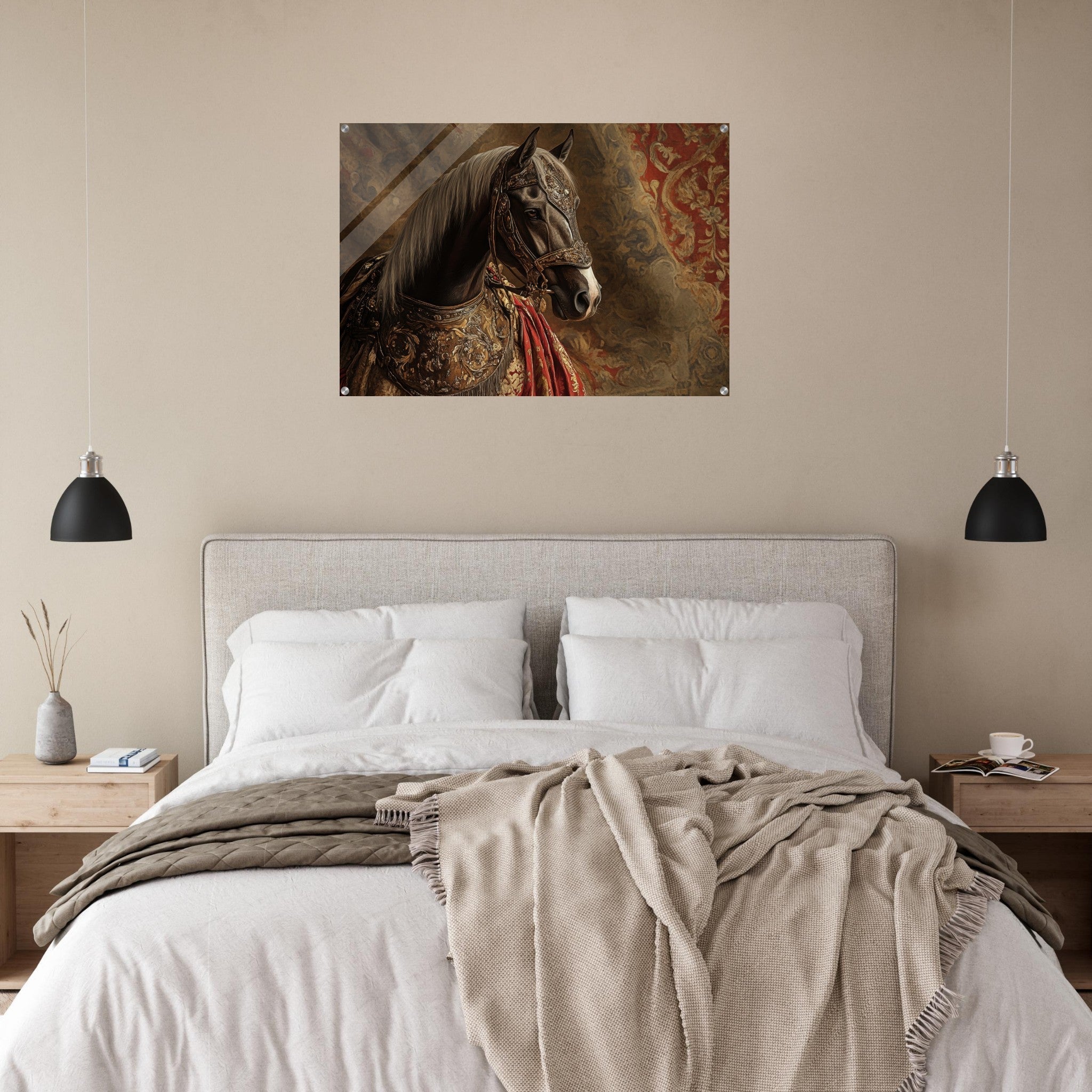 Acrylic Print Landscape - Renaissance Portrait of a Noble Horse A dignified - Shop Ai Art WebShop - Digital Art online Store
