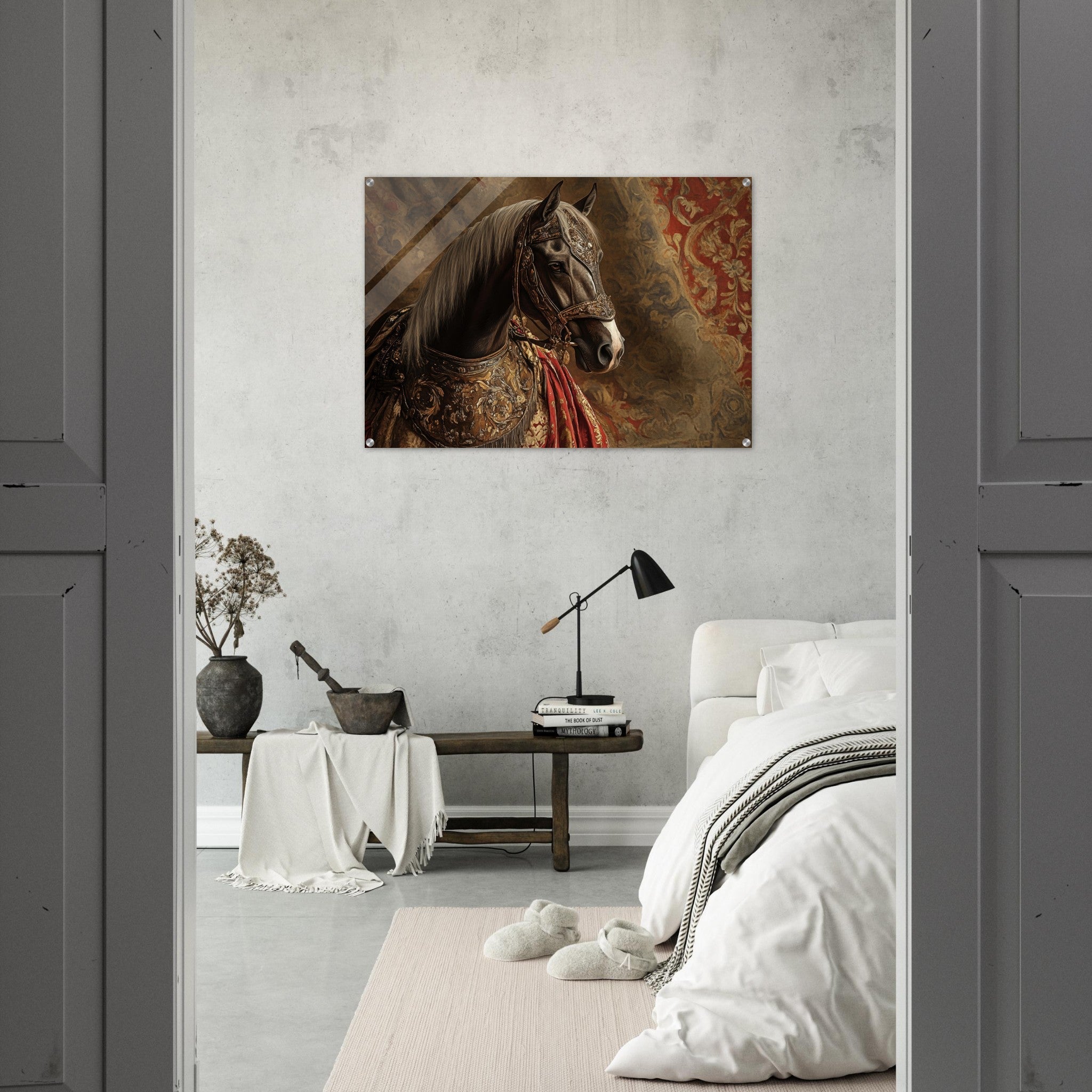 Acrylic Print Landscape - Renaissance Portrait of a Noble Horse A dignified - Shop Ai Art WebShop - Digital Art online Store