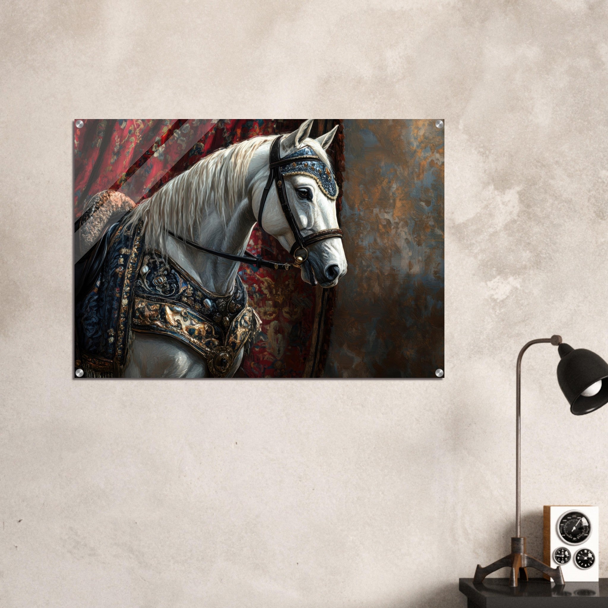 Acrylic Print Landscape - Renaissance Portrait of a Noble Horse A dignified 6 - Shop Ai Art WebShop - Digital Art online Store