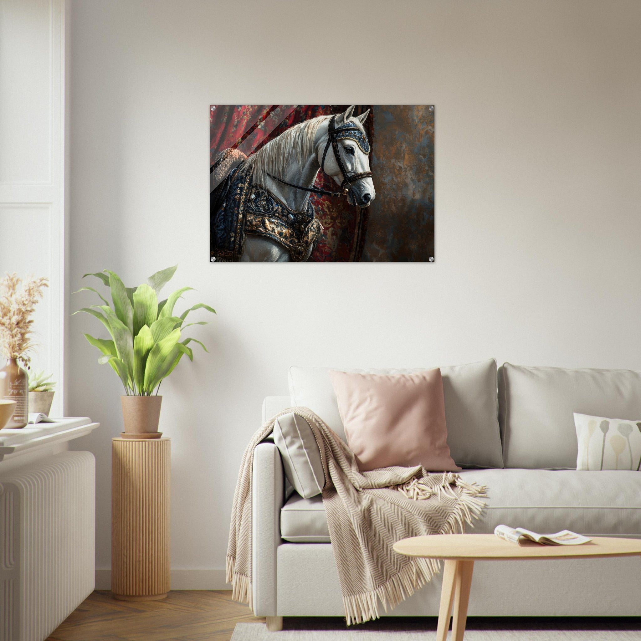Acrylic Print Landscape - Renaissance Portrait of a Noble Horse A dignified 6 - Shop Ai Art WebShop - Digital Art online Store