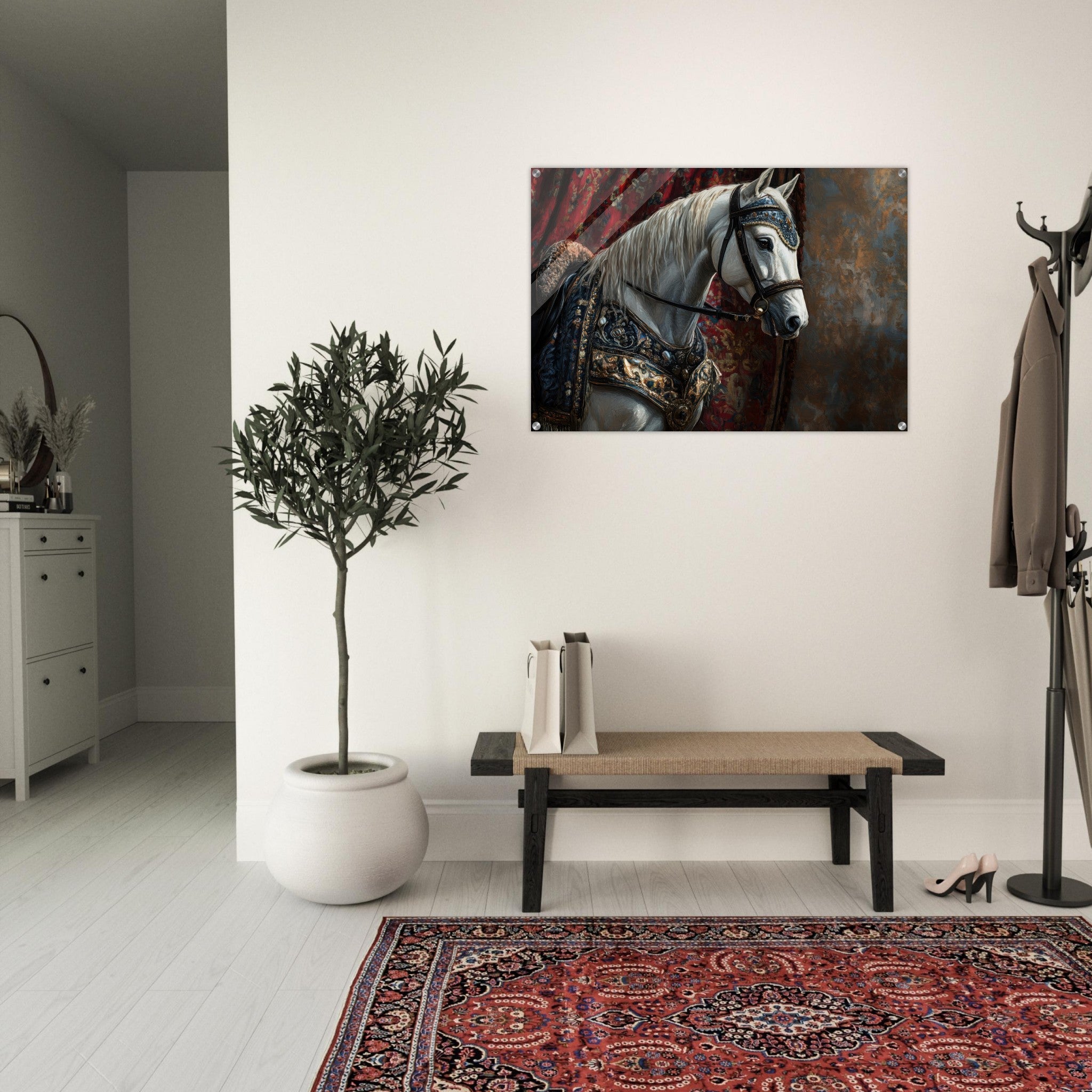 Acrylic Print Landscape - Renaissance Portrait of a Noble Horse A dignified 6 - Shop Ai Art WebShop - Digital Art online Store