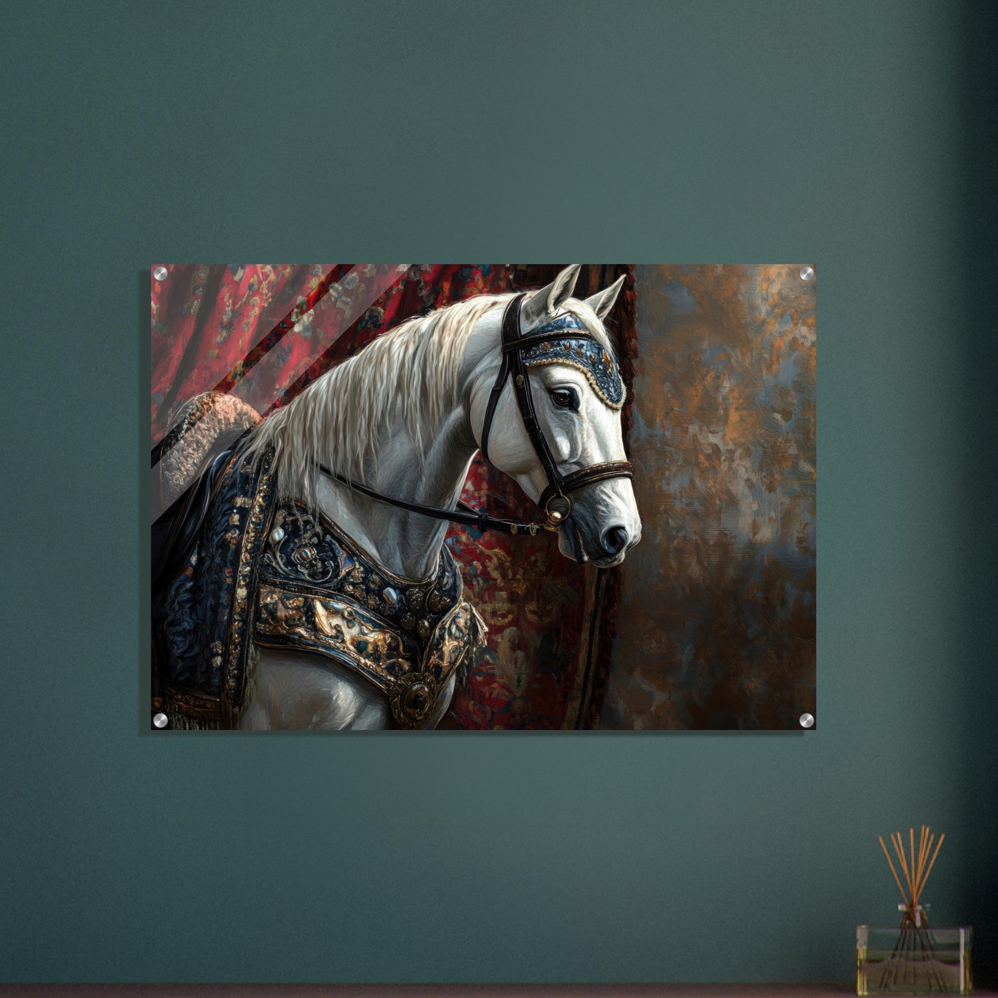 Acrylic Print Landscape - Renaissance Portrait of a Noble Horse A dignified 6 - Shop Ai Art WebShop - Digital Art online Store