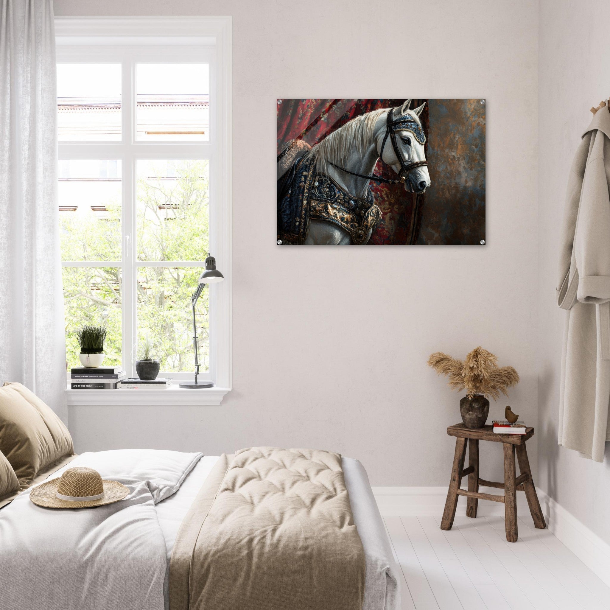 Acrylic Print Landscape - Renaissance Portrait of a Noble Horse A dignified 6 - Shop Ai Art WebShop - Digital Art online Store