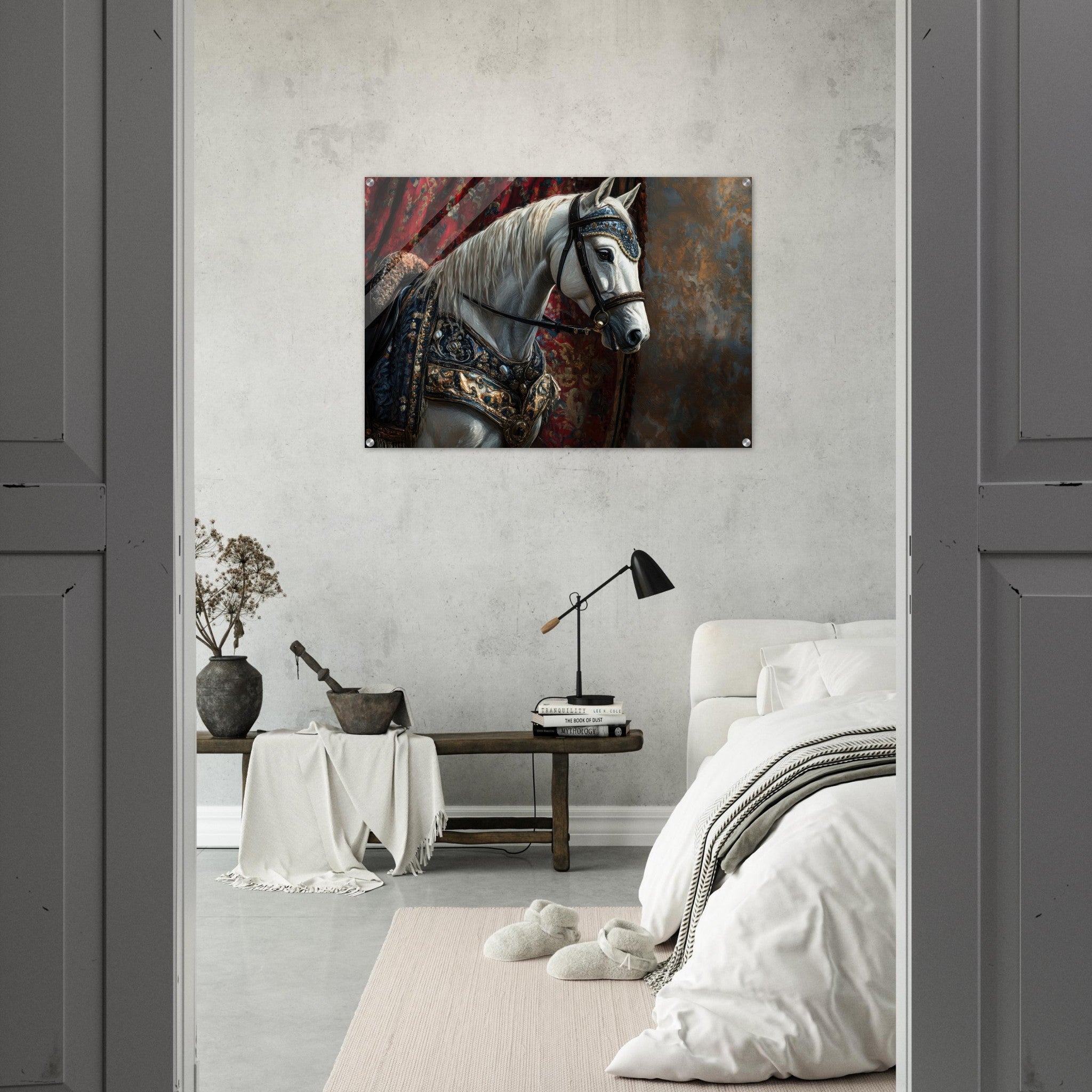 Acrylic Print Landscape - Renaissance Portrait of a Noble Horse A dignified 6 - Shop Ai Art WebShop - Digital Art online Store