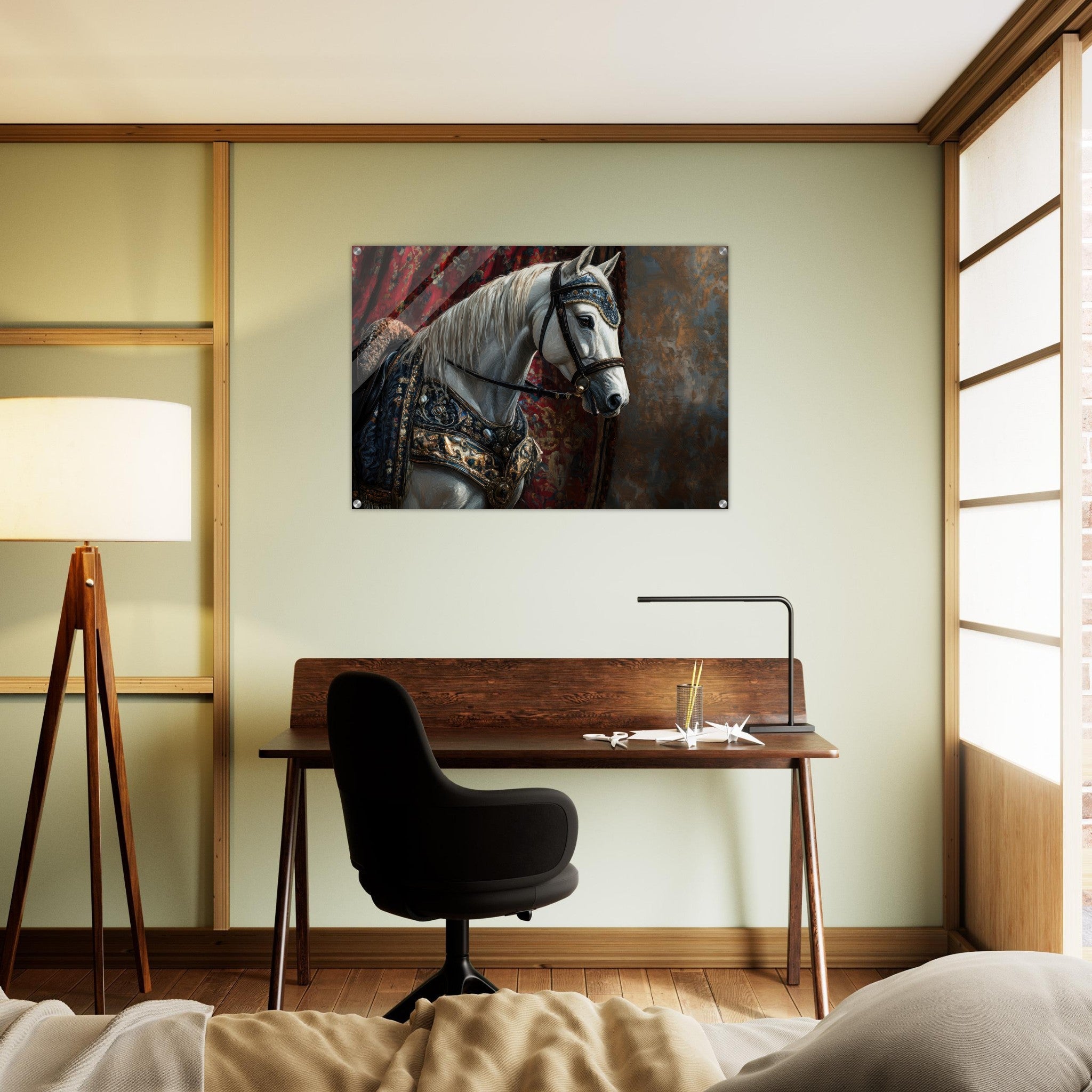 Acrylic Print Landscape - Renaissance Portrait of a Noble Horse A dignified 6 - Shop Ai Art WebShop - Digital Art online Store