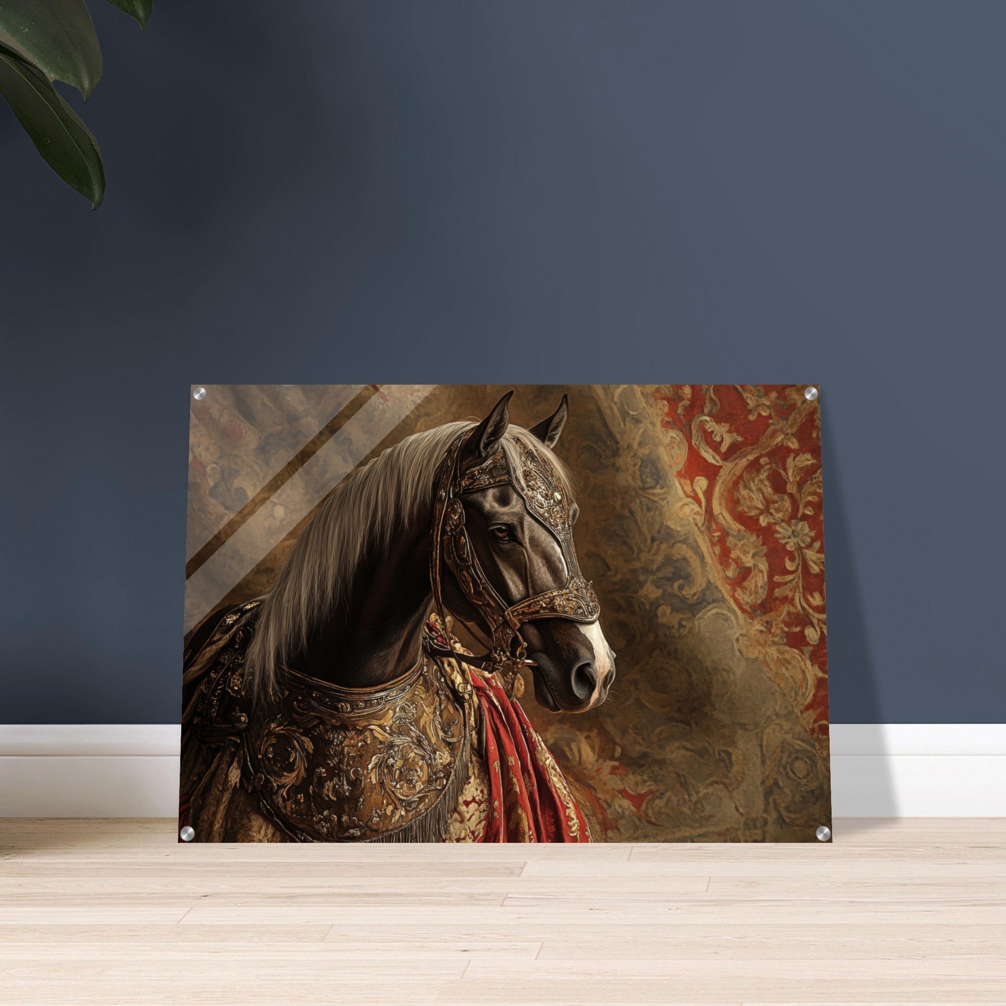 Acrylic Print Landscape - Renaissance Portrait of a Noble Horse A dignified - Shop Ai Art WebShop - Digital Art online Store