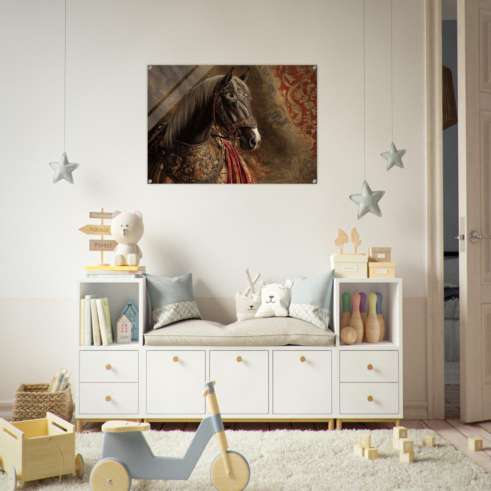 Acrylic Print Landscape - Renaissance Portrait of a Noble Horse A dignified - Shop Ai Art WebShop - Digital Art online Store