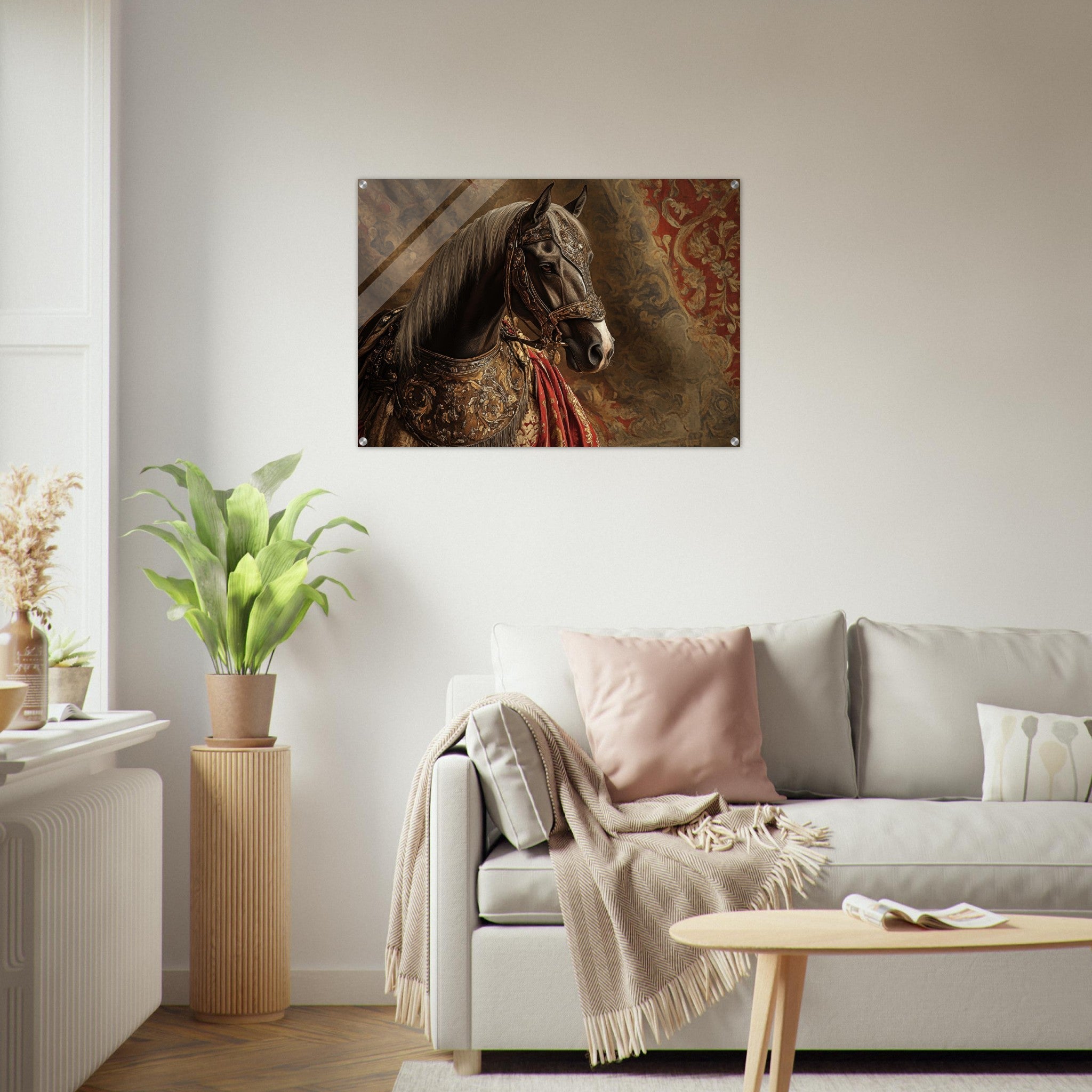 Acrylic Print Landscape - Renaissance Portrait of a Noble Horse A dignified - Shop Ai Art WebShop - Digital Art online Store