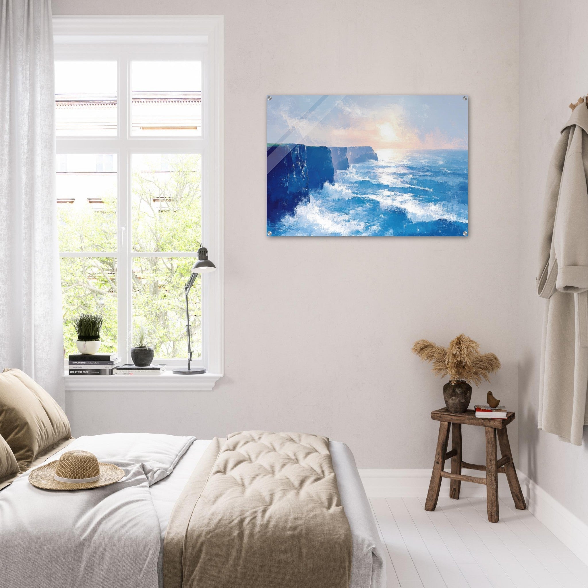 Acrylic Print Landscape - Seaside Cliff at Sunrise A breathtaking Empress 2 - Shop Ai Art WebShop - Digital Art online Store