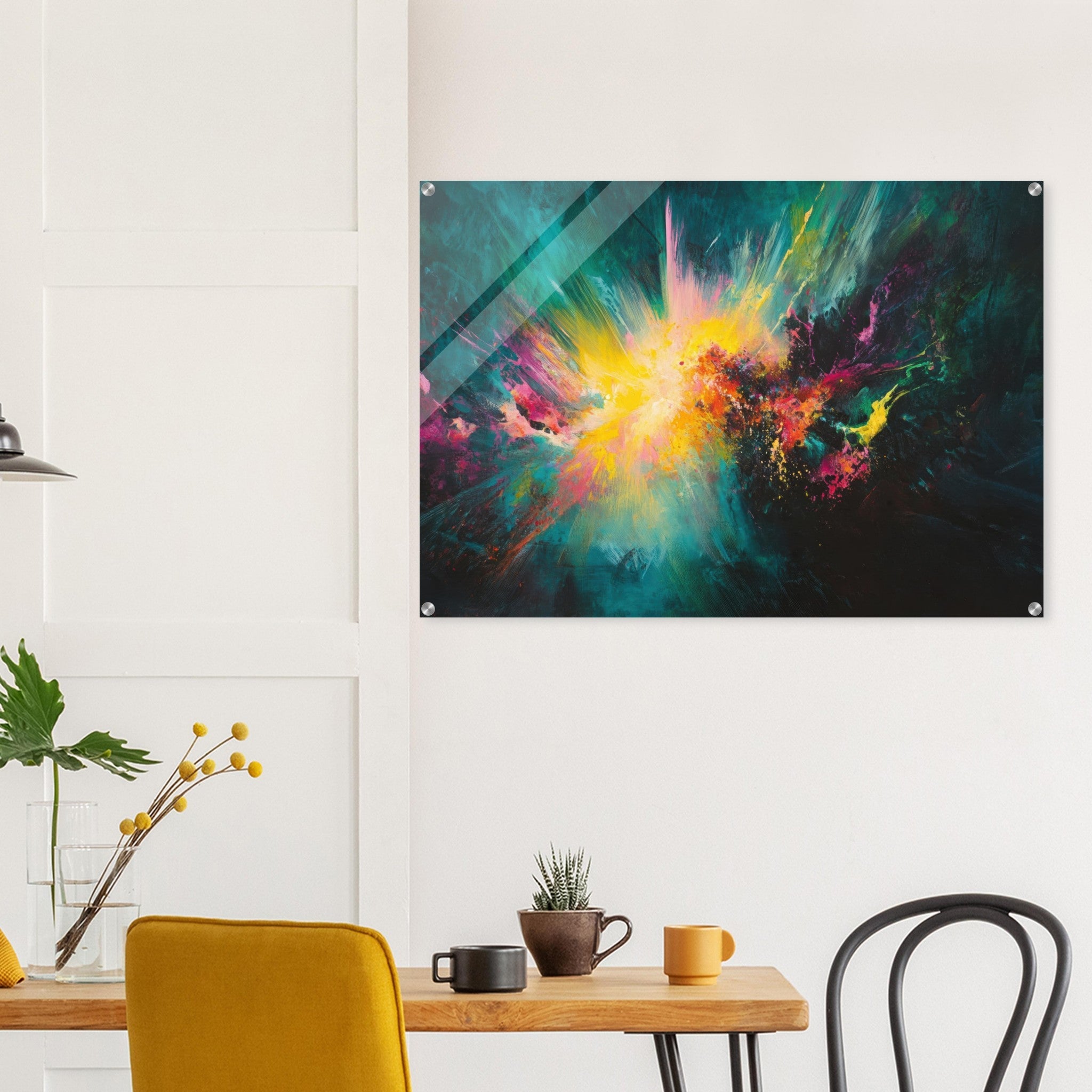 Acrylic Print Landscape - Spectral Dissonance Razor - sharp angular forms - Shop Ai Art WebShop - Digital Art online Store