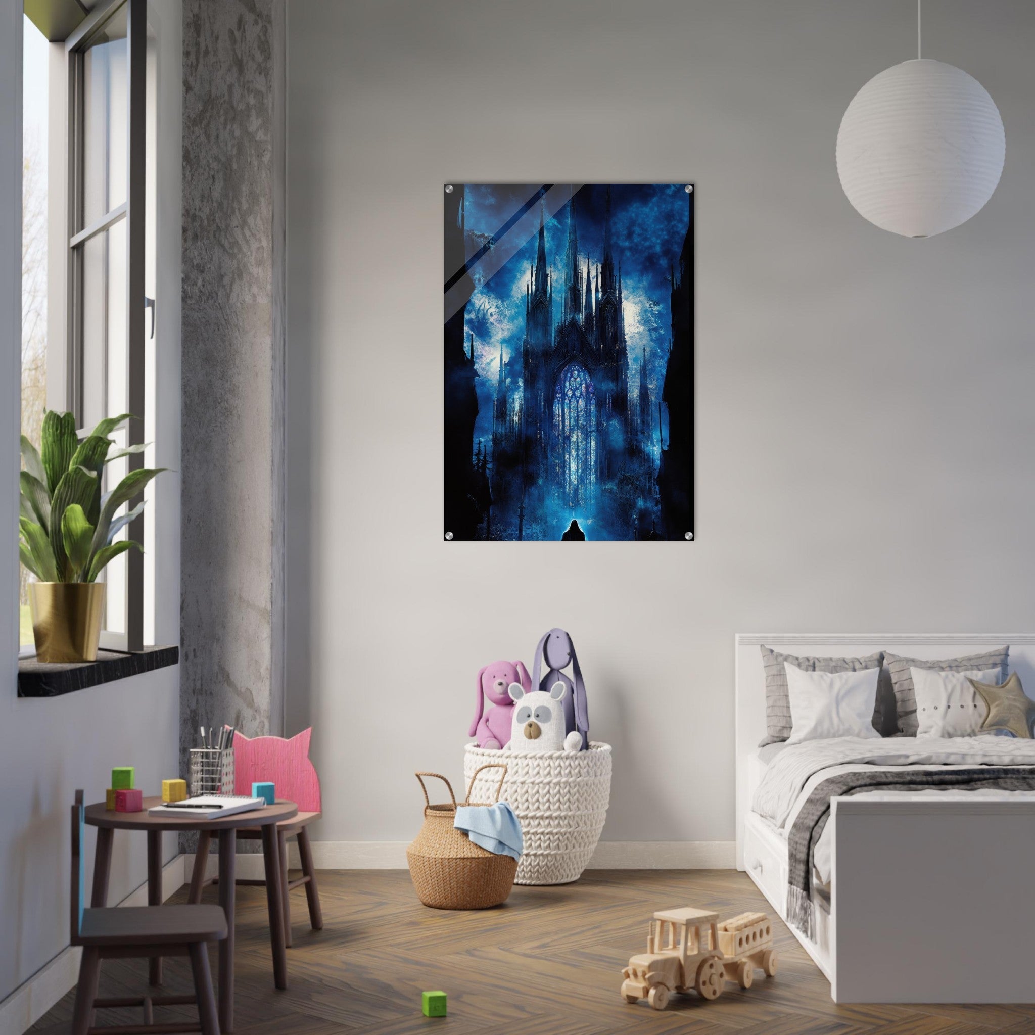 Acrylic Print Portrait - Gothic Cathedral of Lost Magic A haunting Gothic - Shop Ai Art WebShop - Digital Art online Store