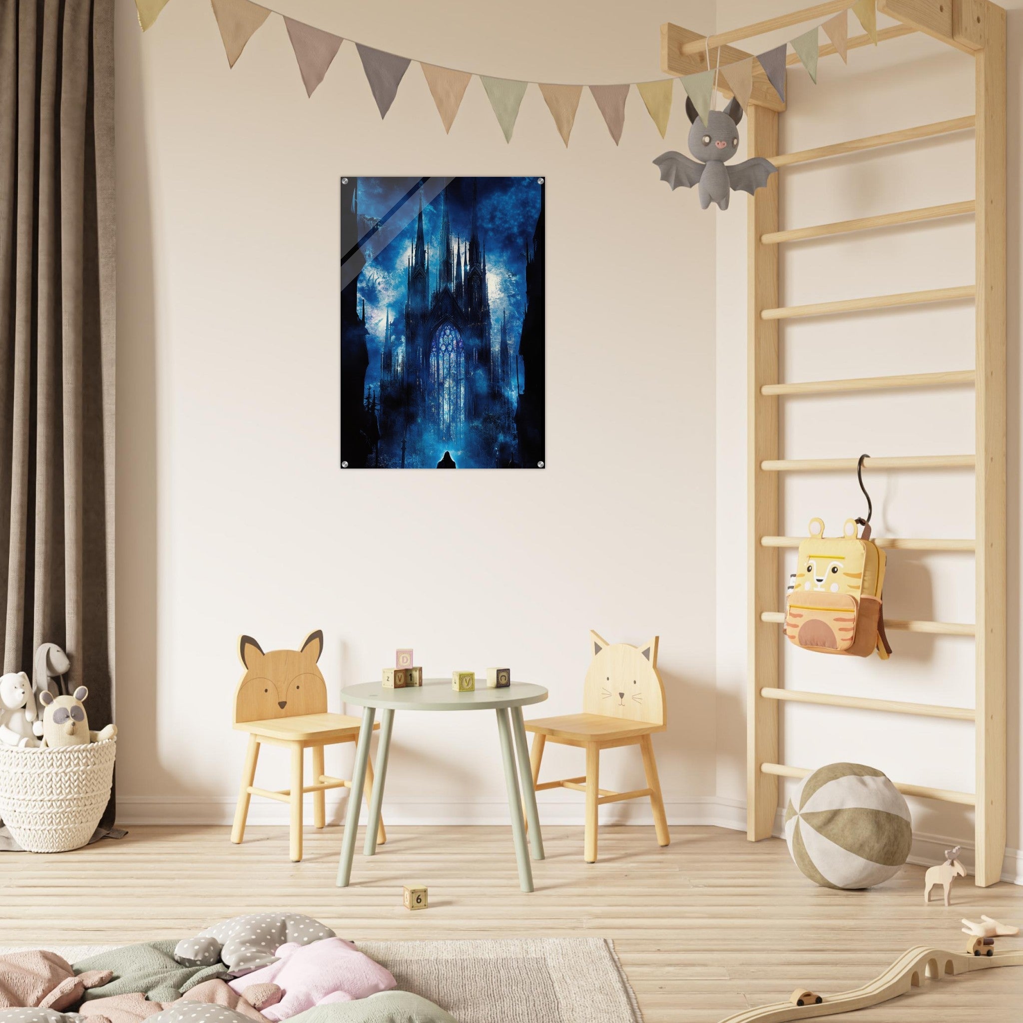 Acrylic Print Portrait - Gothic Cathedral of Lost Magic A haunting Gothic - Shop Ai Art WebShop - Digital Art online Store