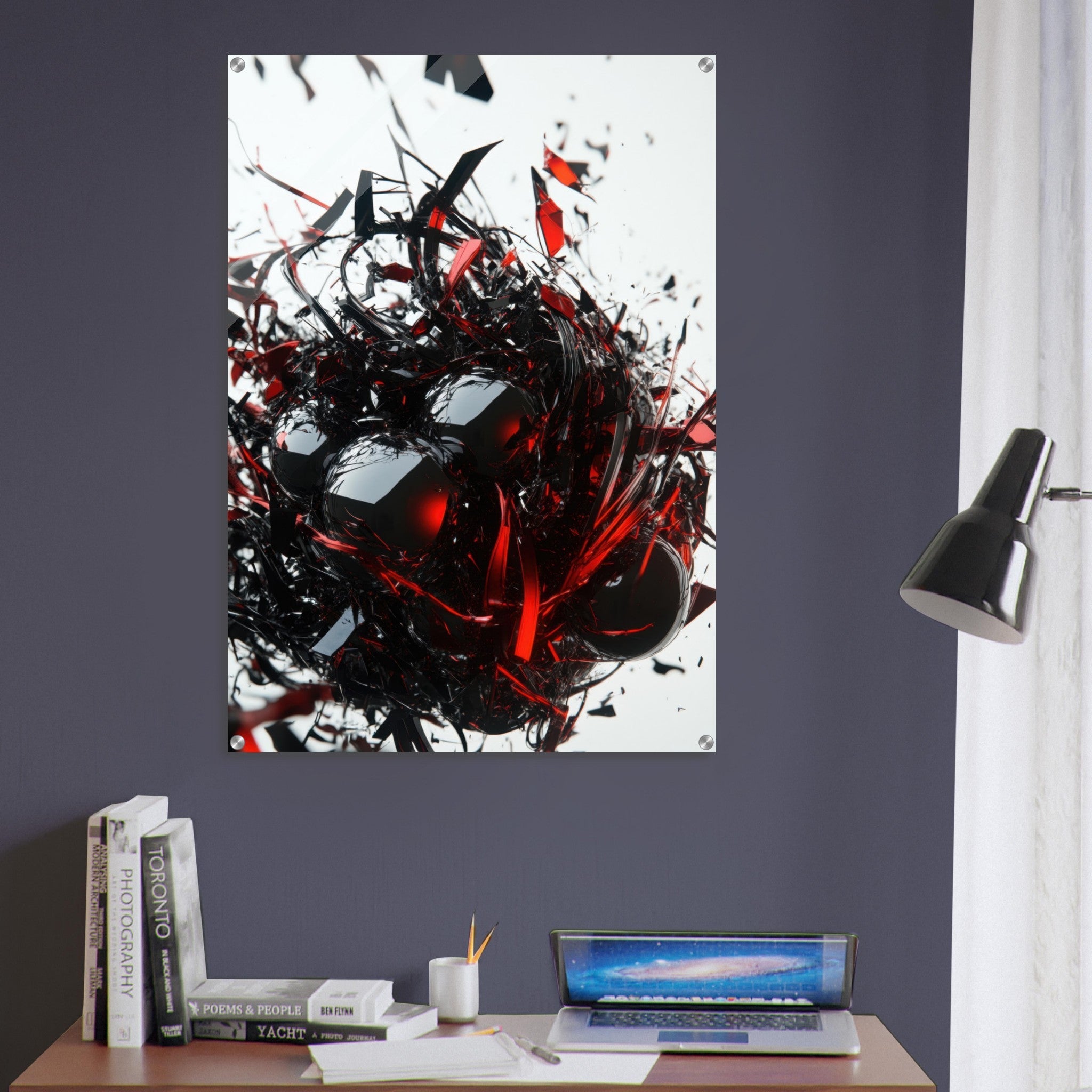 Acrylic Print Portrait - Gravitys Collapse A violent implosion of fragment 4 - Ai Art Force