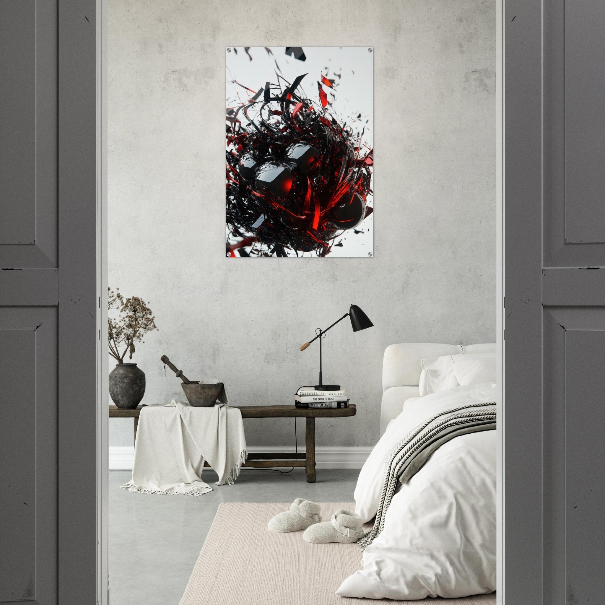 Acrylic Print Portrait - Gravitys Collapse A violent implosion of fragment 4 - Ai Art Force