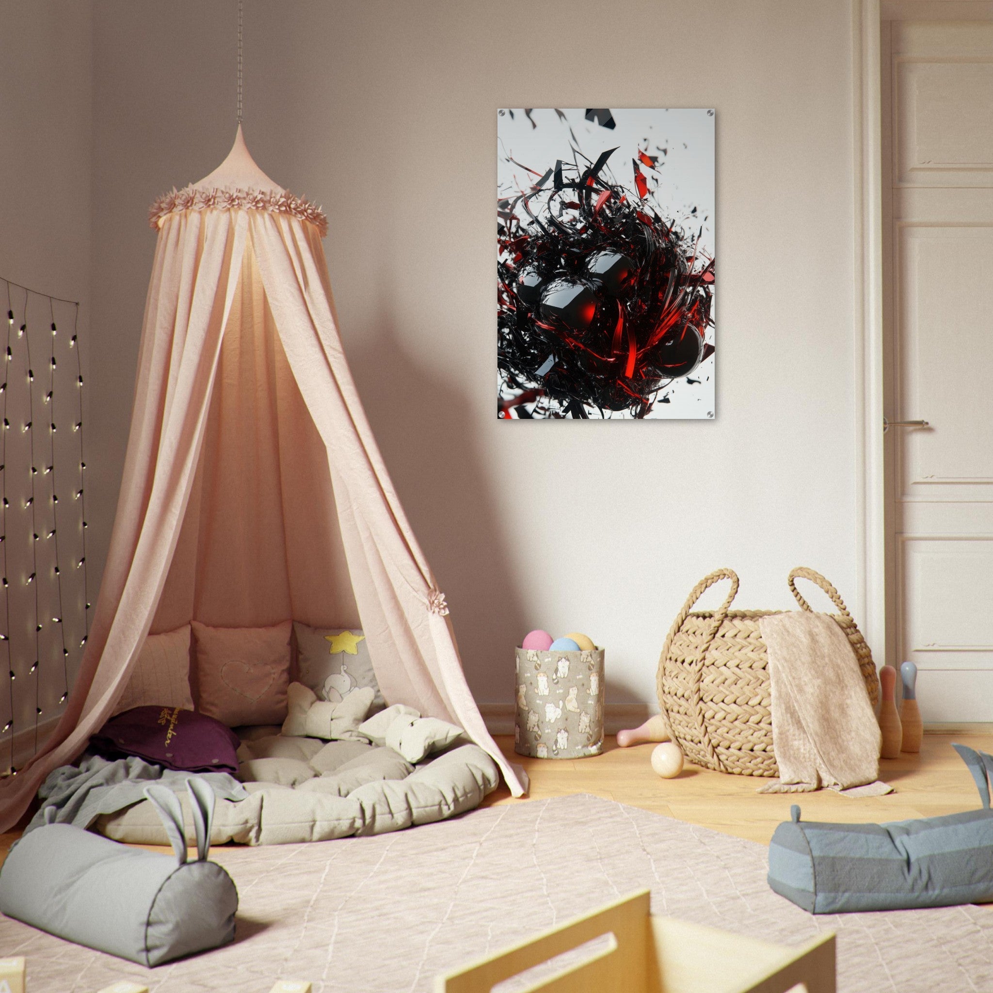 Acrylic Print Portrait - Gravitys Collapse A violent implosion of fragment 4 - Ai Art Force