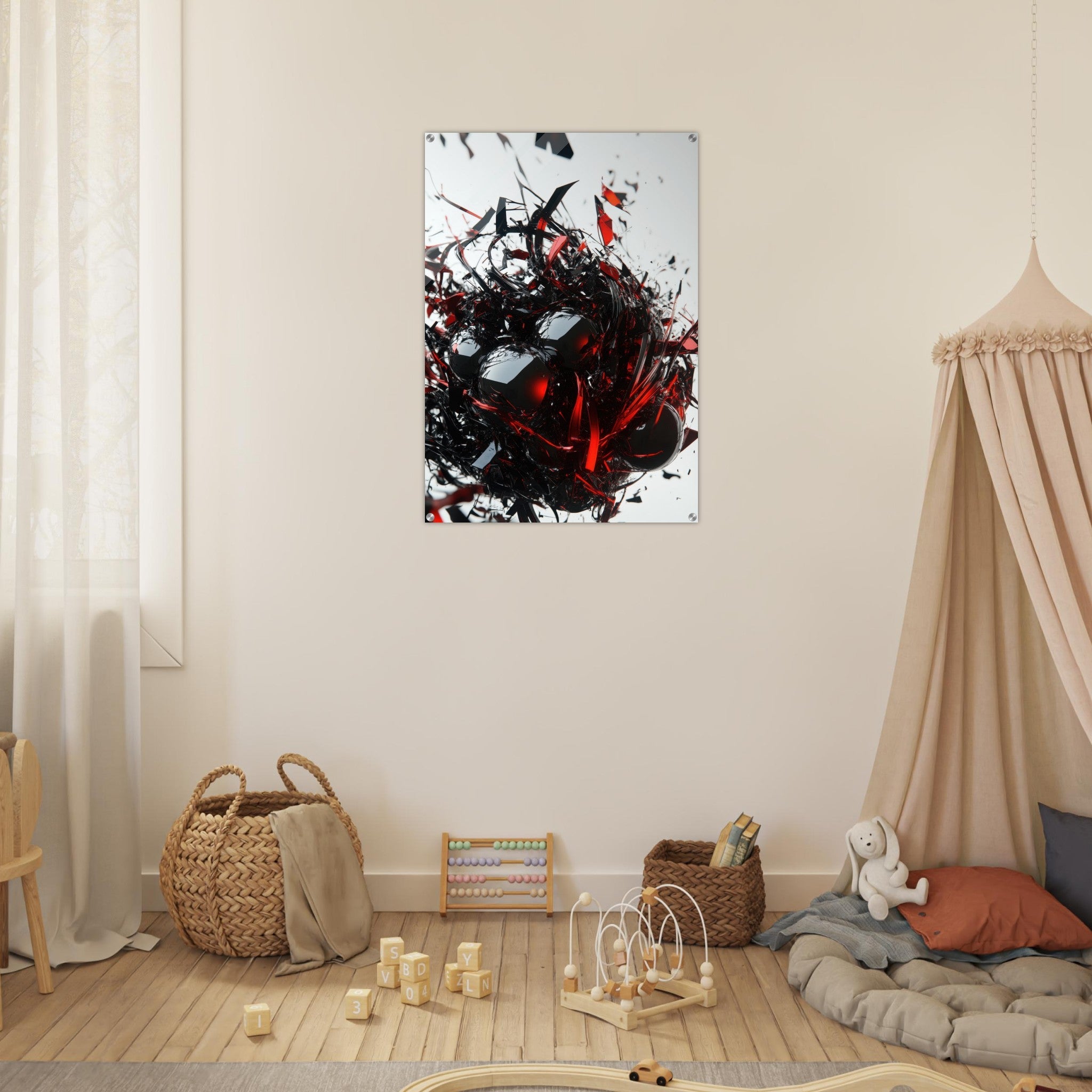 Acrylic Print Portrait - Gravitys Collapse A violent implosion of fragment 4 - Ai Art Force