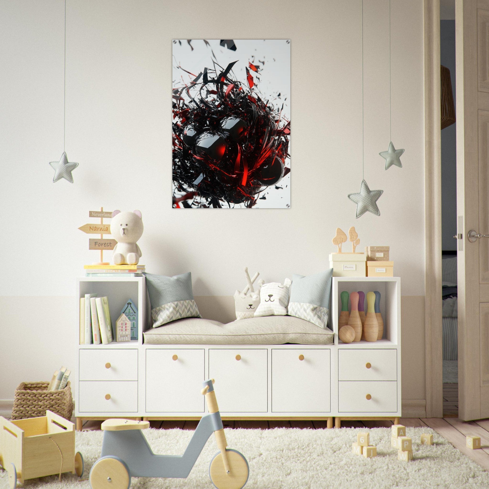 Acrylic Print Portrait - Gravitys Collapse A violent implosion of fragment 4 - Ai Art Force