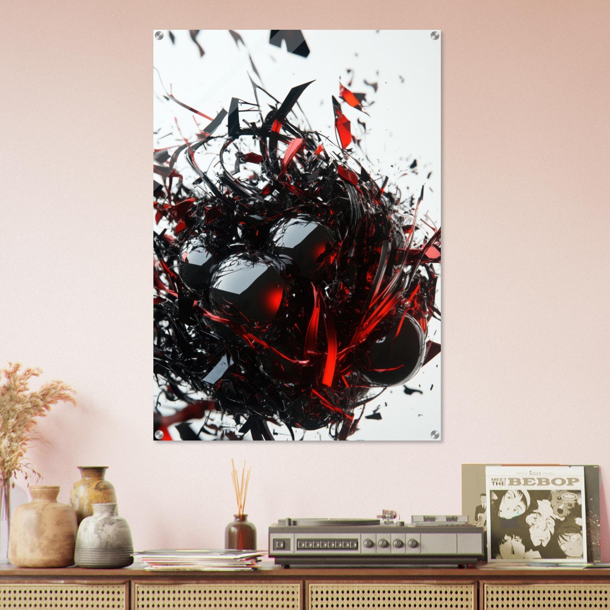 Acrylic Print Portrait - Gravitys Collapse A violent implosion of fragment 4 - Ai Art Force