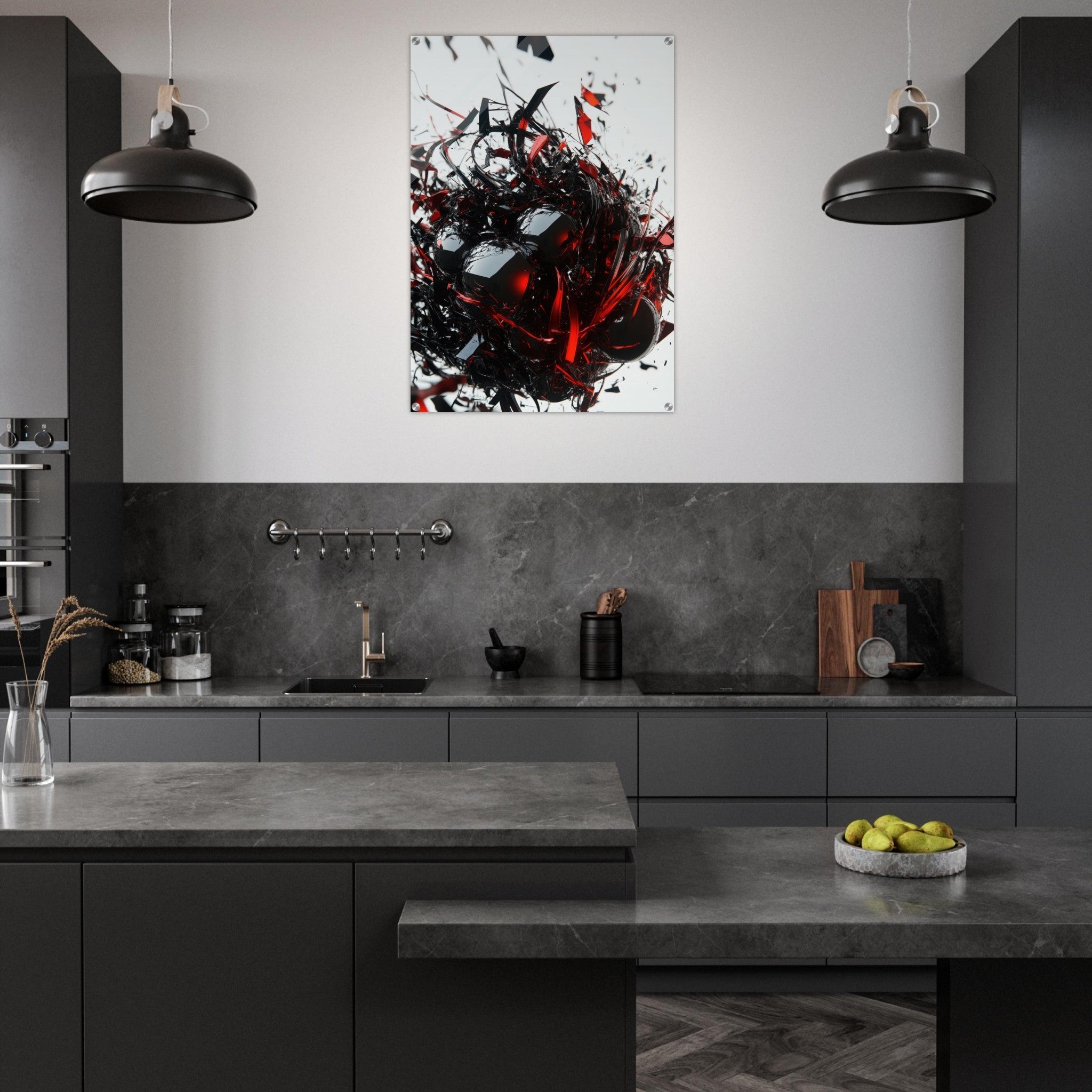 Acrylic Print Portrait - Gravitys Collapse A violent implosion of fragment 4 - Ai Art Force