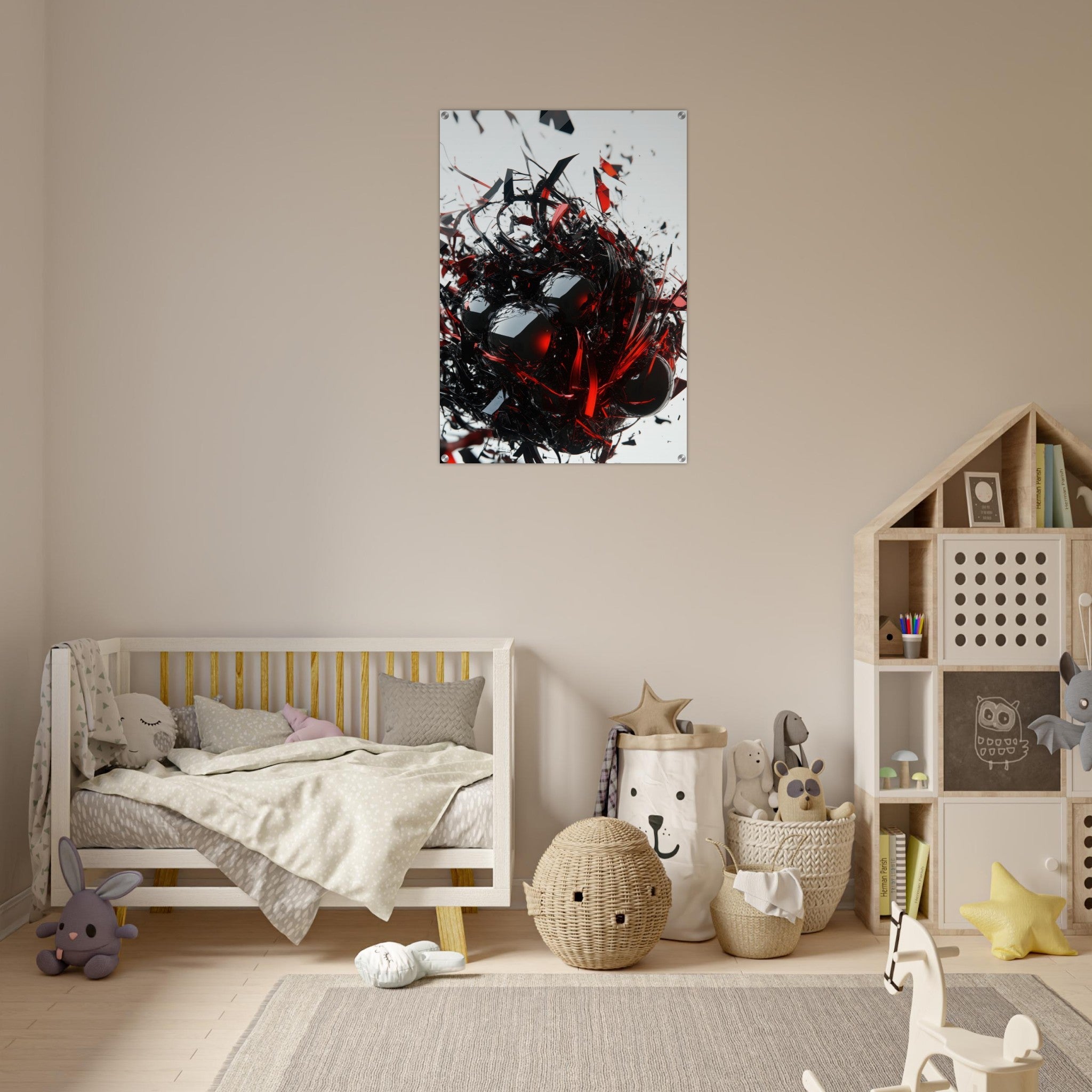 Acrylic Print Portrait - Gravitys Collapse A violent implosion of fragment 4 - Ai Art Force