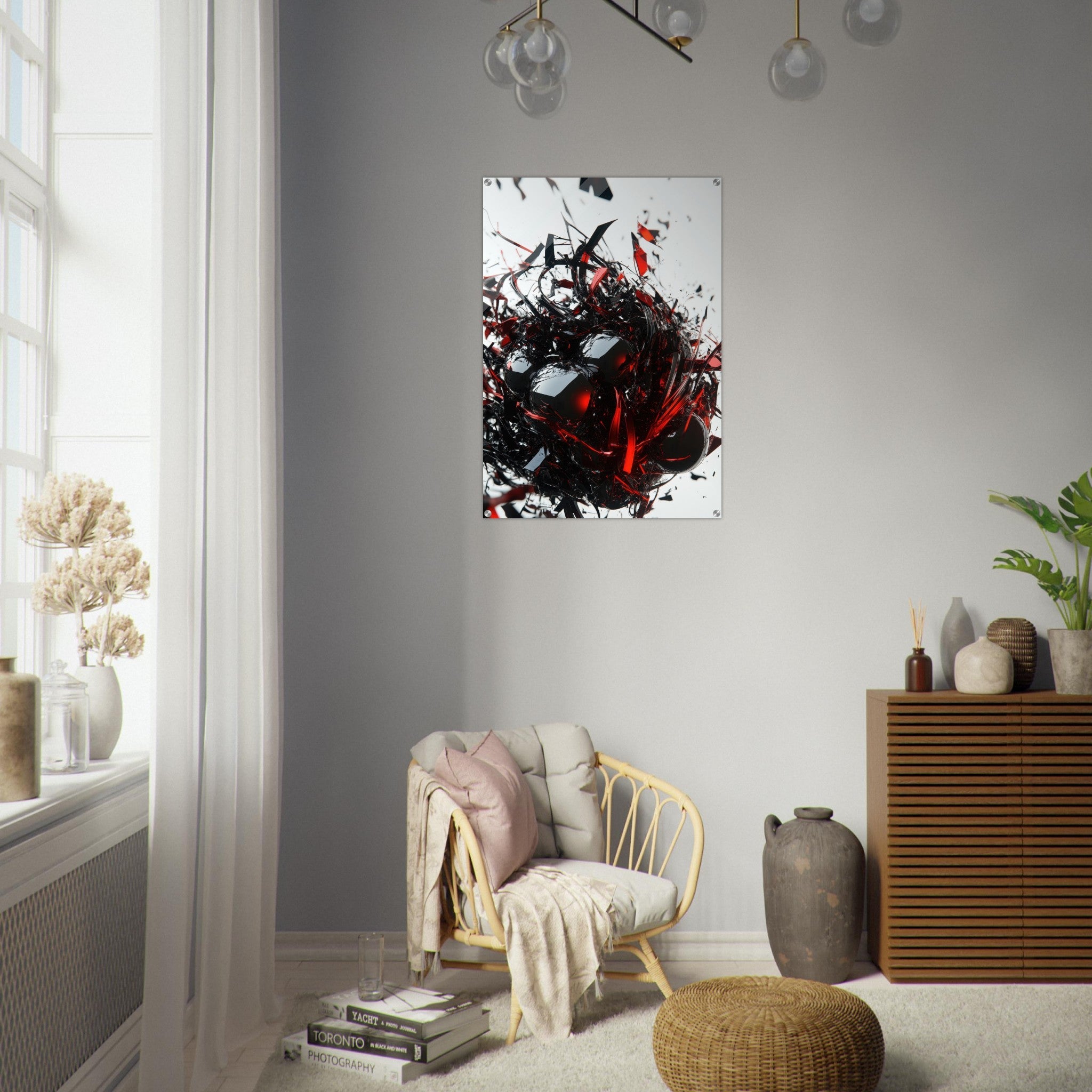 Acrylic Print Portrait - Gravitys Collapse A violent implosion of fragment 4 - Ai Art Force