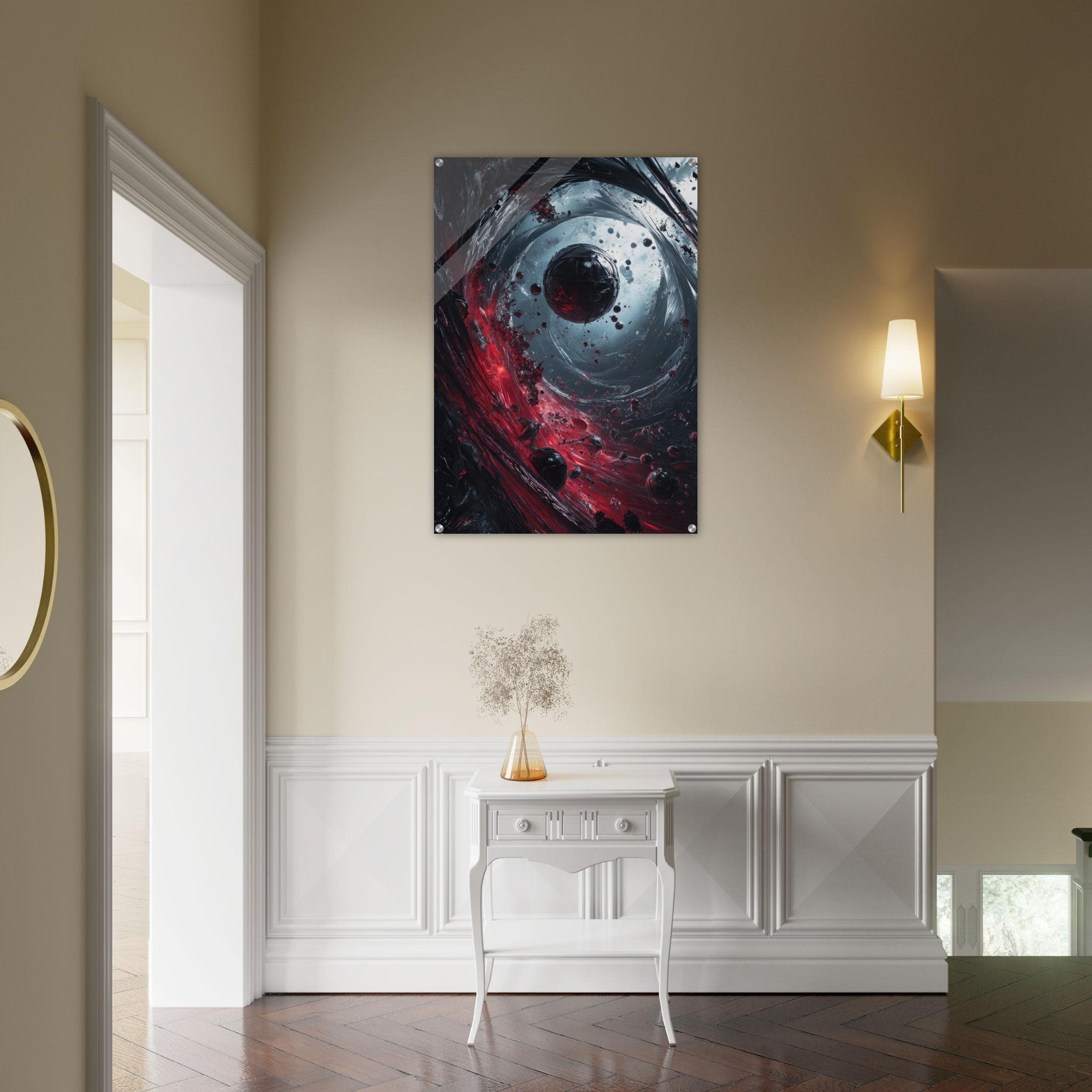 Acrylic Print Portrait - Gravitys Collapse A violent implosion of fragment 6 - Ai Art Force