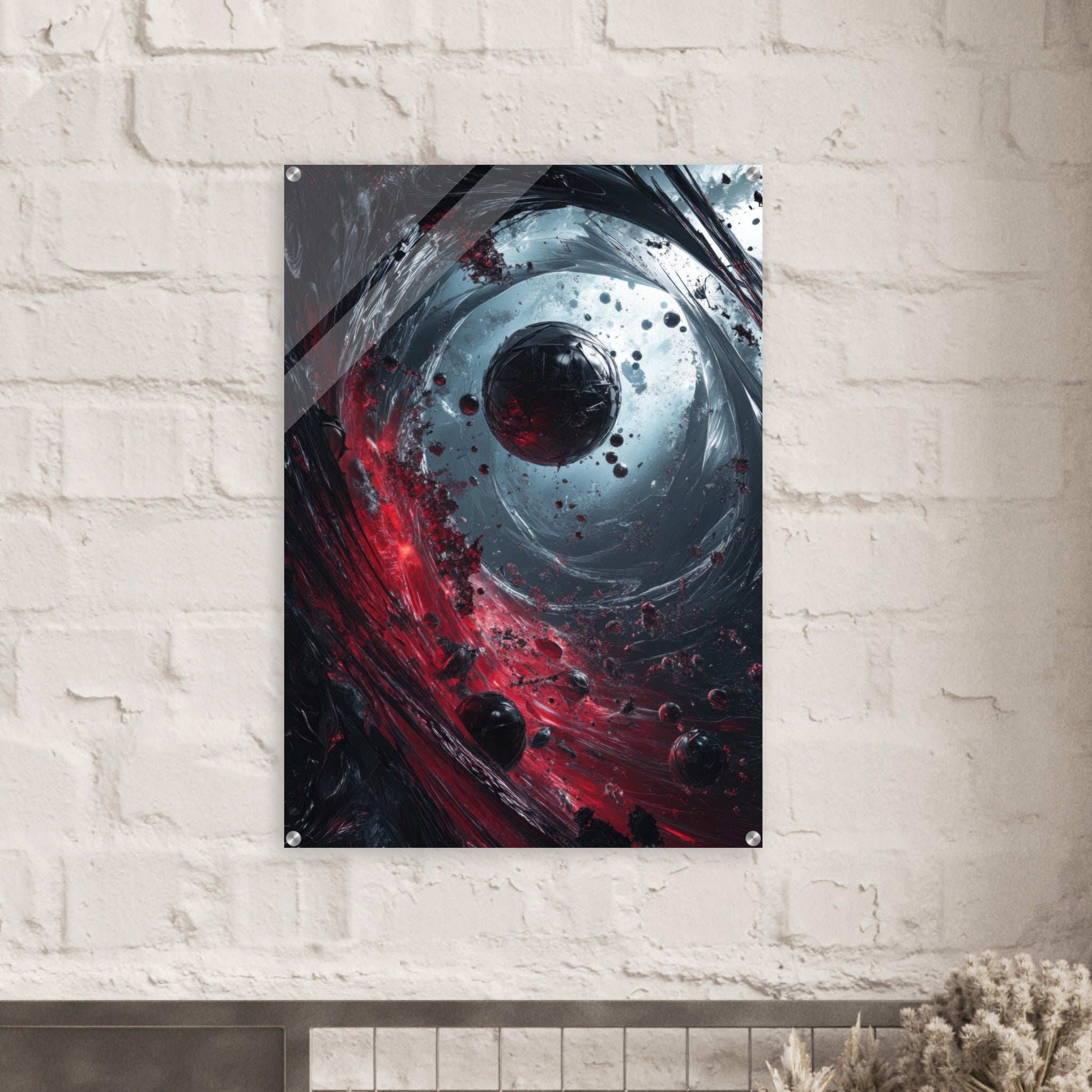 Acrylic Print Portrait - Gravitys Collapse A violent implosion of fragment 6 - Ai Art Force