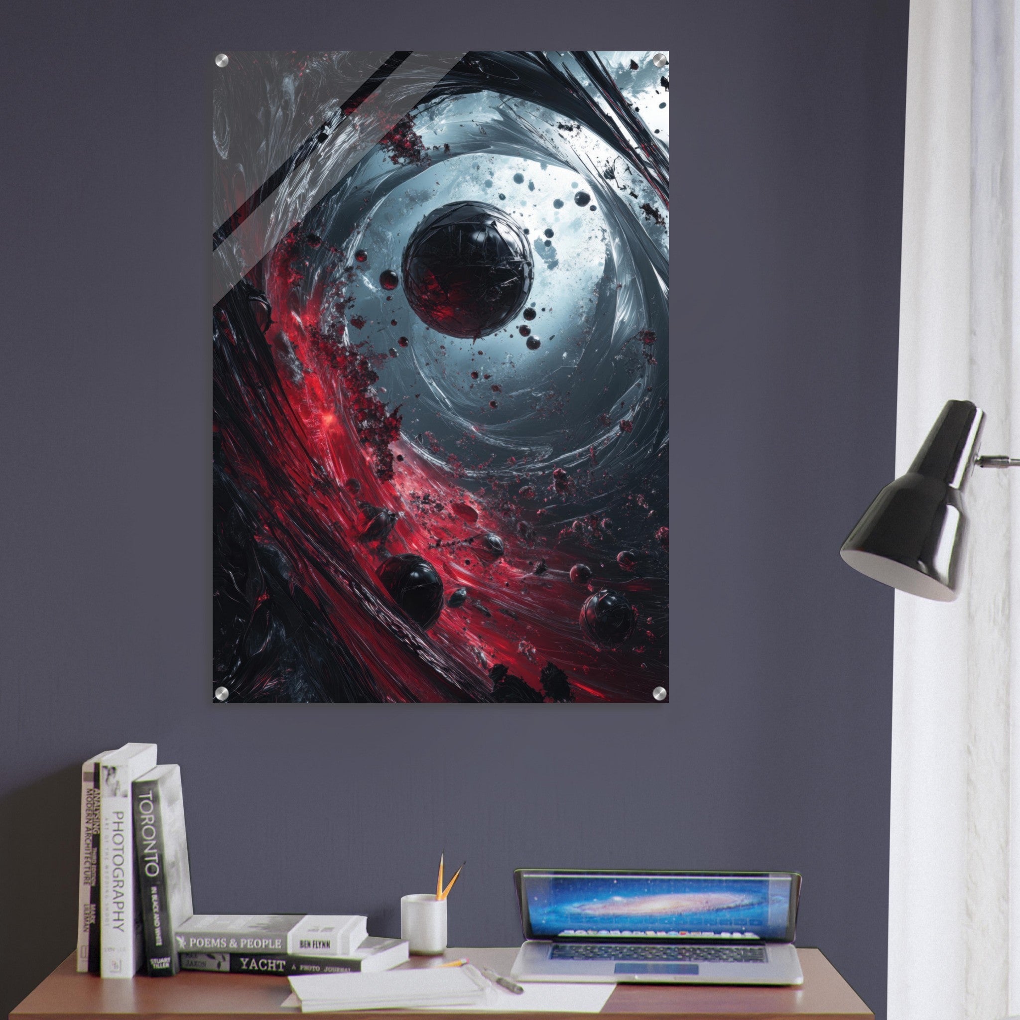 Acrylic Print Portrait - Gravitys Collapse A violent implosion of fragment 6 - Ai Art Force