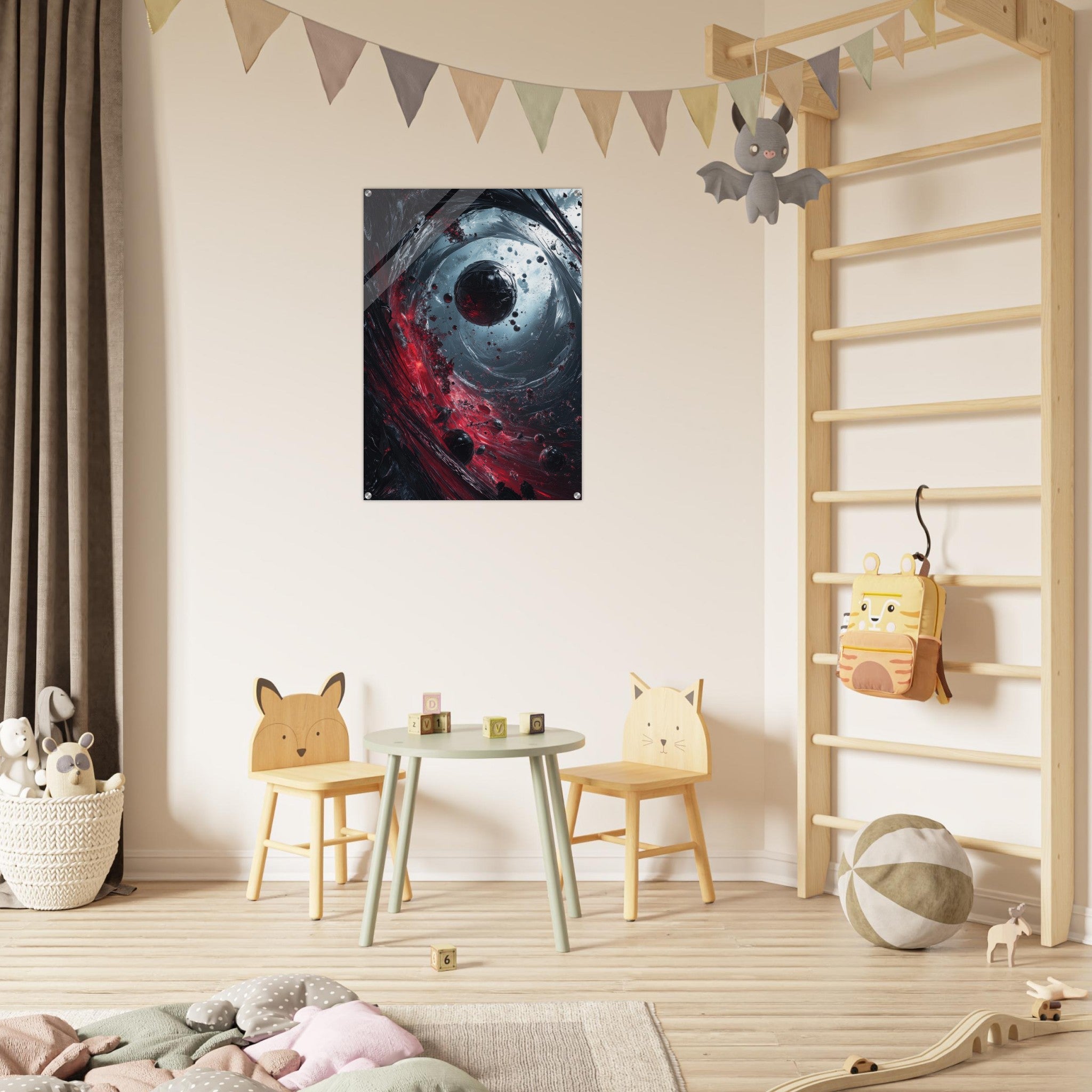 Acrylic Print Portrait - Gravitys Collapse A violent implosion of fragment 6 - Ai Art Force