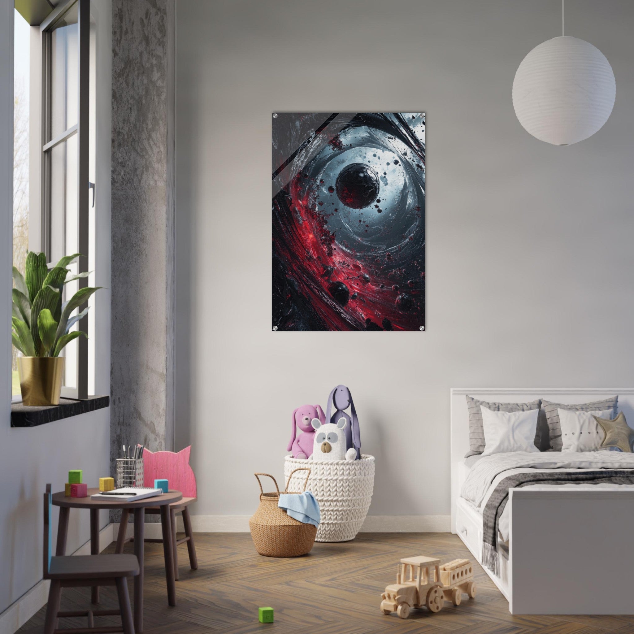 Acrylic Print Portrait - Gravitys Collapse A violent implosion of fragment 6 - Ai Art Force