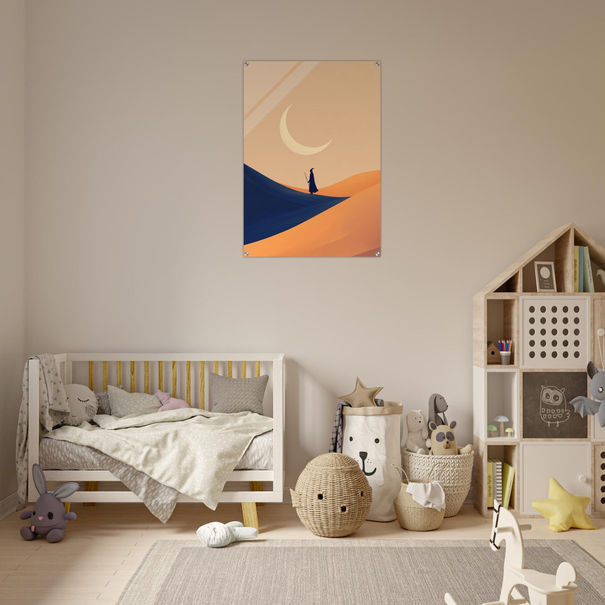 Acrylic Print Portrait - Minimalist Magical Landscape A sleek minimalist 3 - Shop Ai Art WebShop - Digital Art online Store