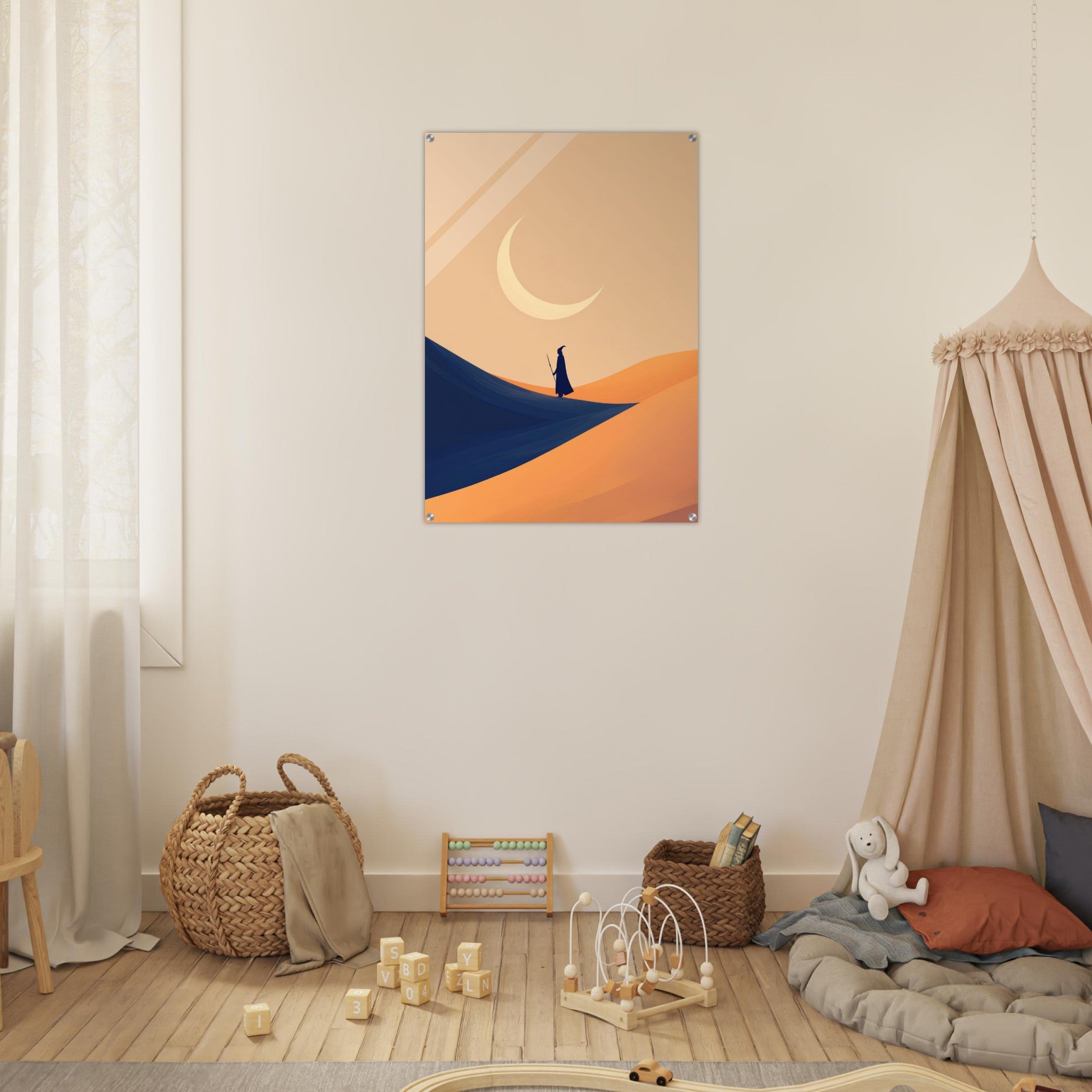 Acrylic Print Portrait - Minimalist Magical Landscape A sleek minimalist 3 - Shop Ai Art WebShop - Digital Art online Store