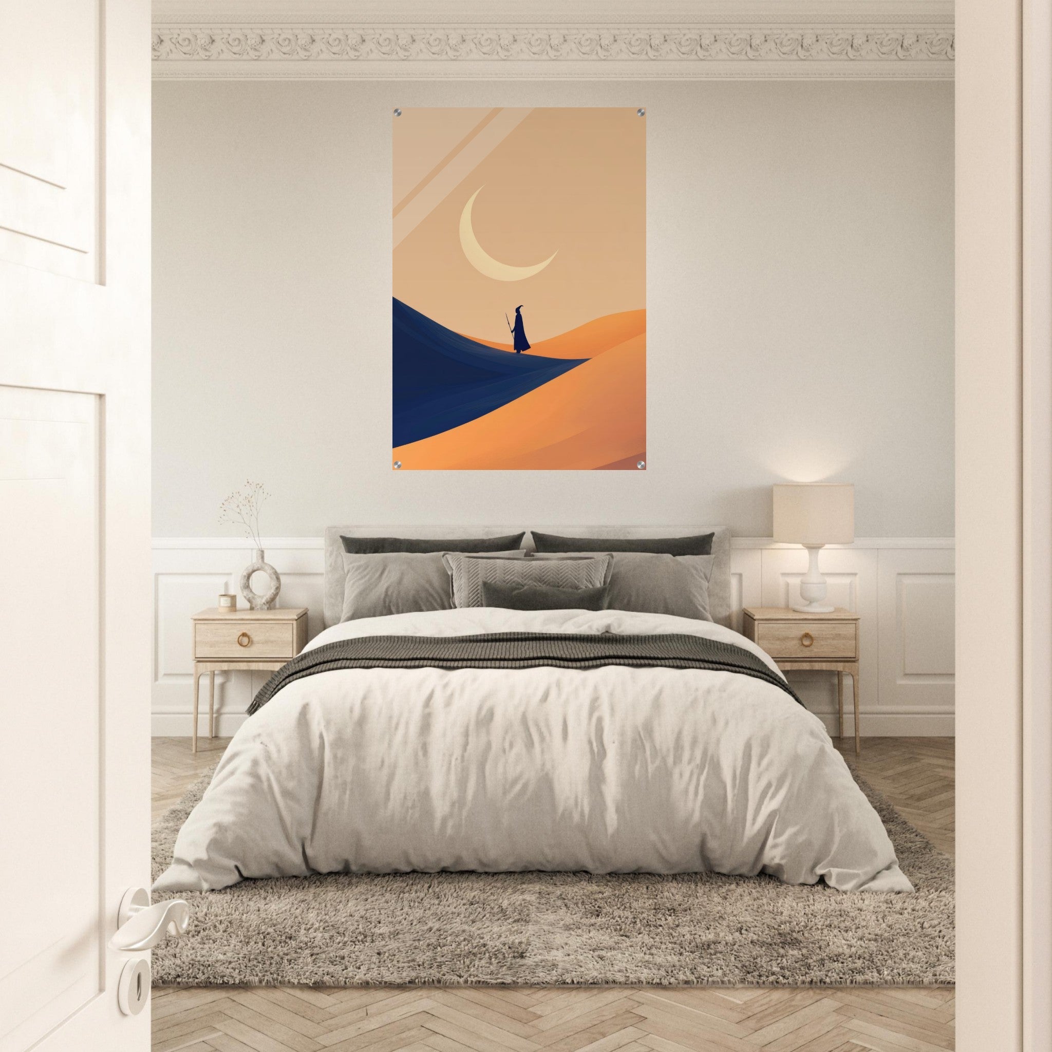 Acrylic Print Portrait - Minimalist Magical Landscape A sleek minimalist 3 - Shop Ai Art WebShop - Digital Art online Store