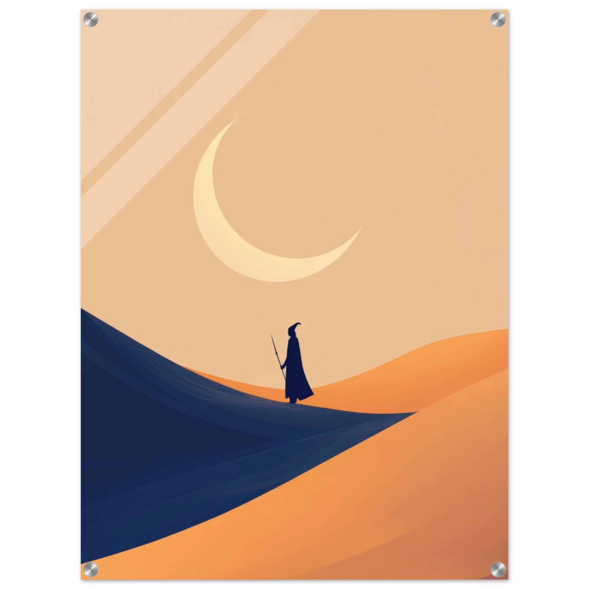 Acrylic Print Portrait - Minimalist Magical Landscape A sleek minimalist 3 - Shop Ai Art WebShop - Digital Art online Store