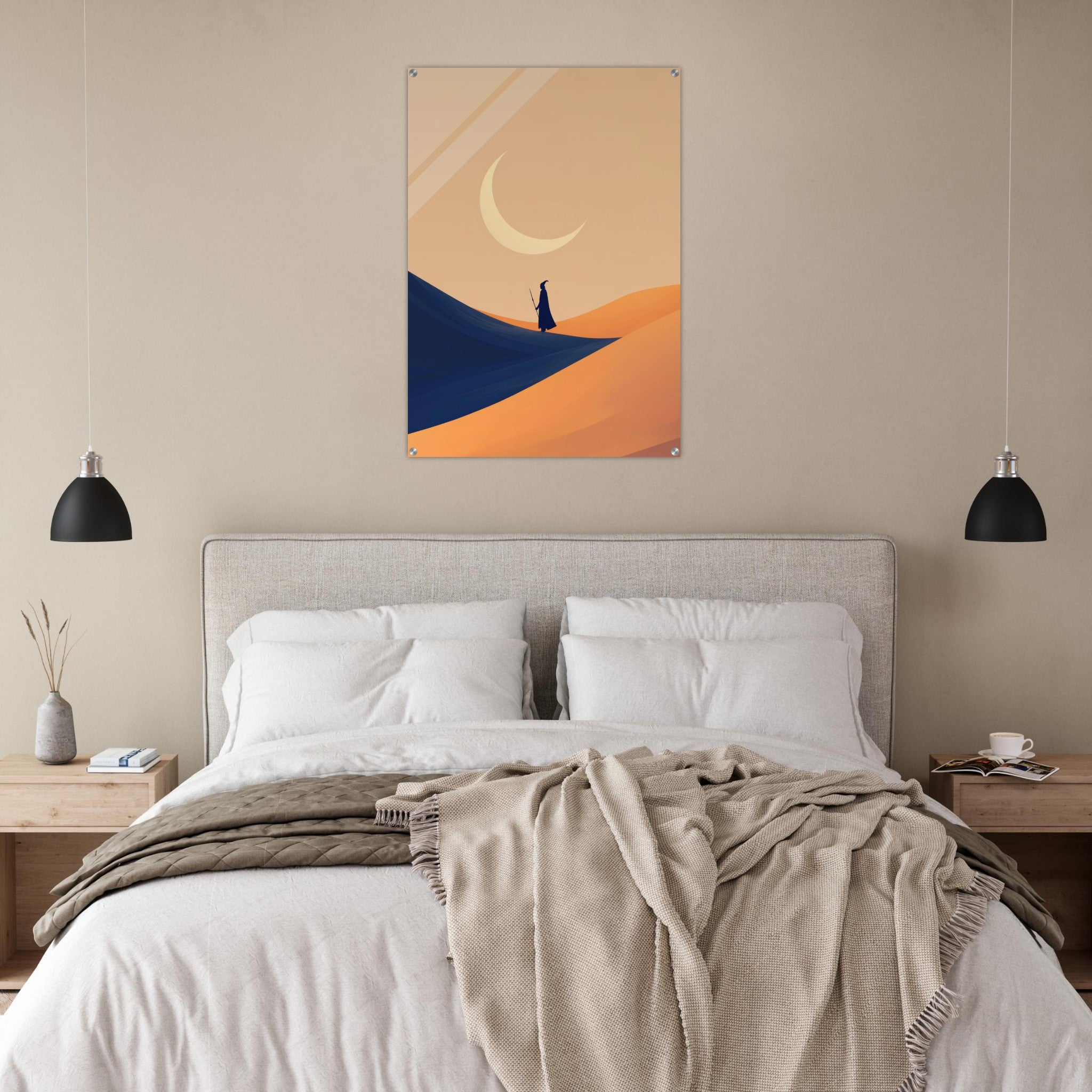 Acrylic Print Portrait - Minimalist Magical Landscape A sleek minimalist 3 - Shop Ai Art WebShop - Digital Art online Store