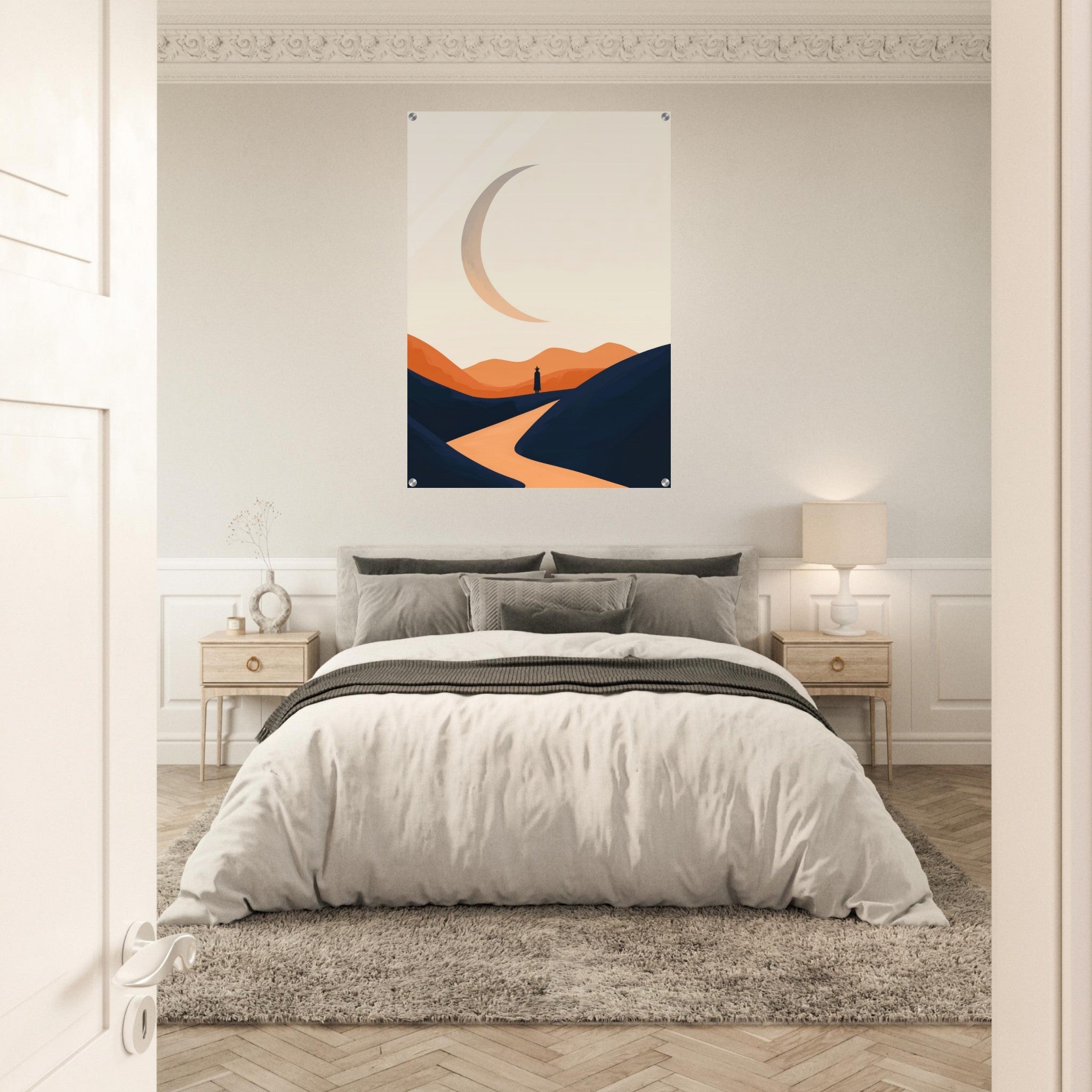 Acrylic Print Portrait - Minimalist Magical Landscape A sleek minimalist 4 - Shop Ai Art WebShop - Digital Art online Store