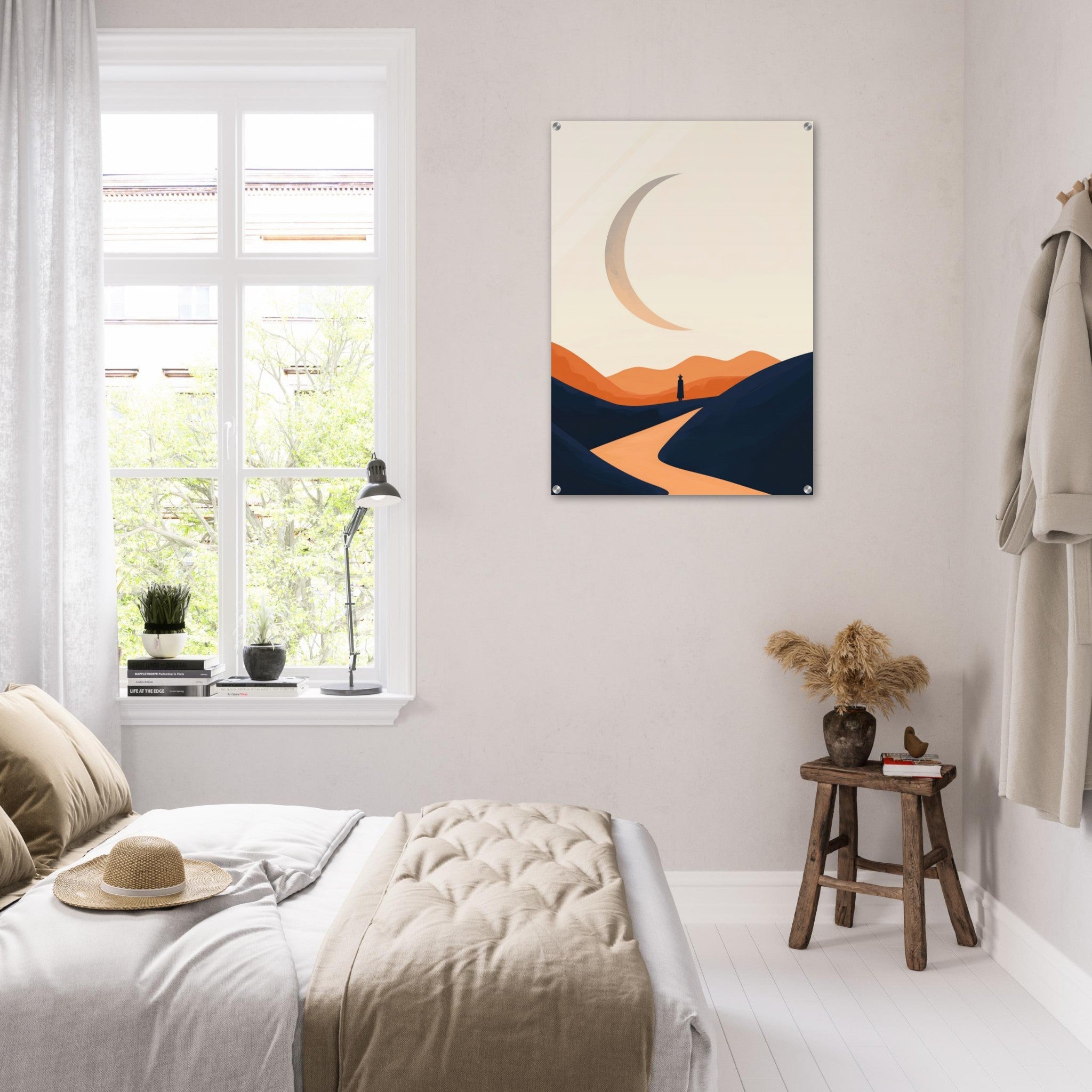 Acrylic Print Portrait - Minimalist Magical Landscape A sleek minimalist 4 - Shop Ai Art WebShop - Digital Art online Store