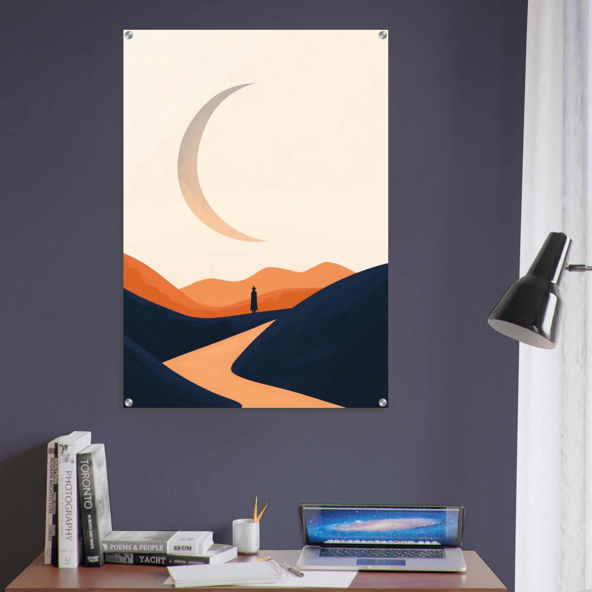 Acrylic Print Portrait - Minimalist Magical Landscape A sleek minimalist 4 - Shop Ai Art WebShop - Digital Art online Store