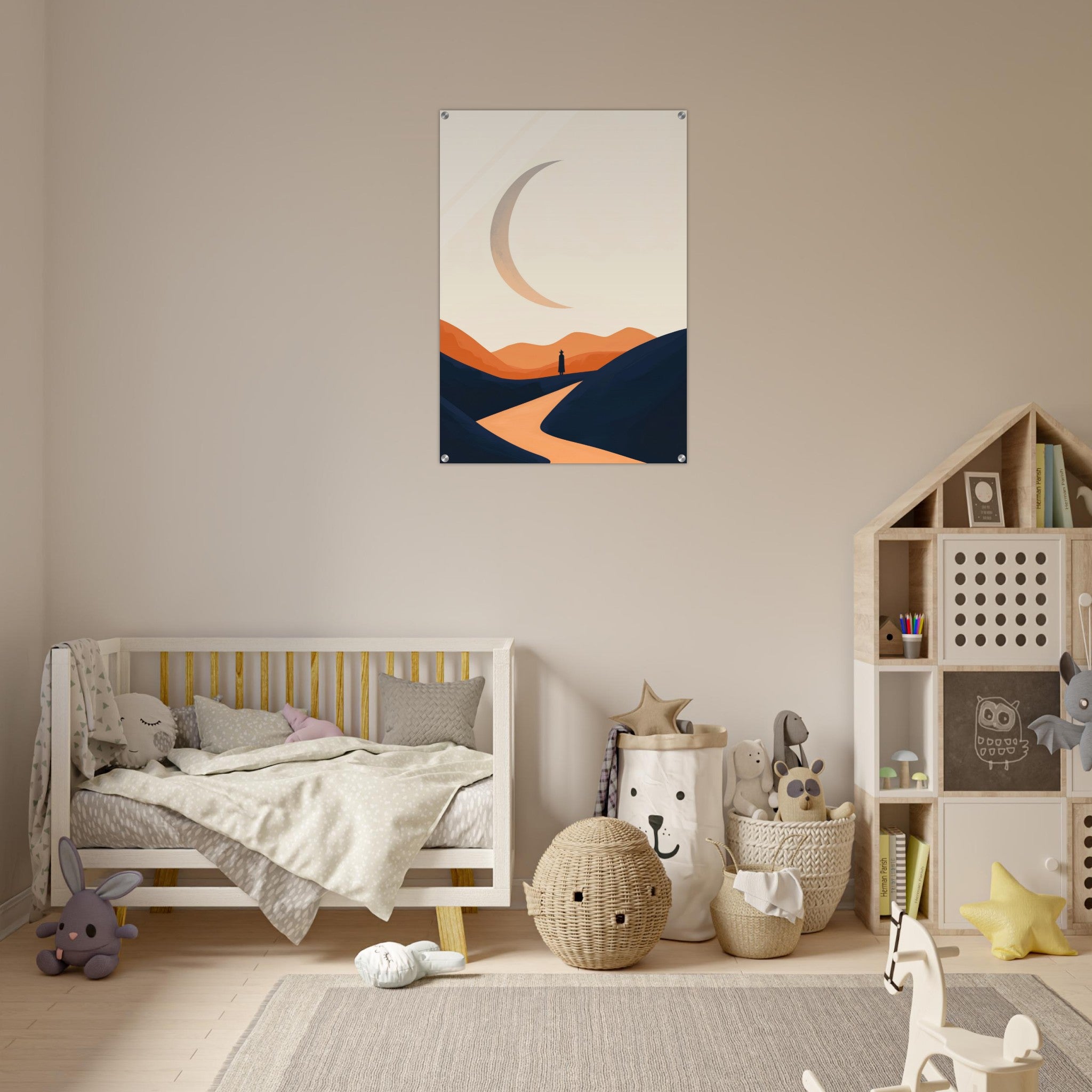 Acrylic Print Portrait - Minimalist Magical Landscape A sleek minimalist 4 - Shop Ai Art WebShop - Digital Art online Store