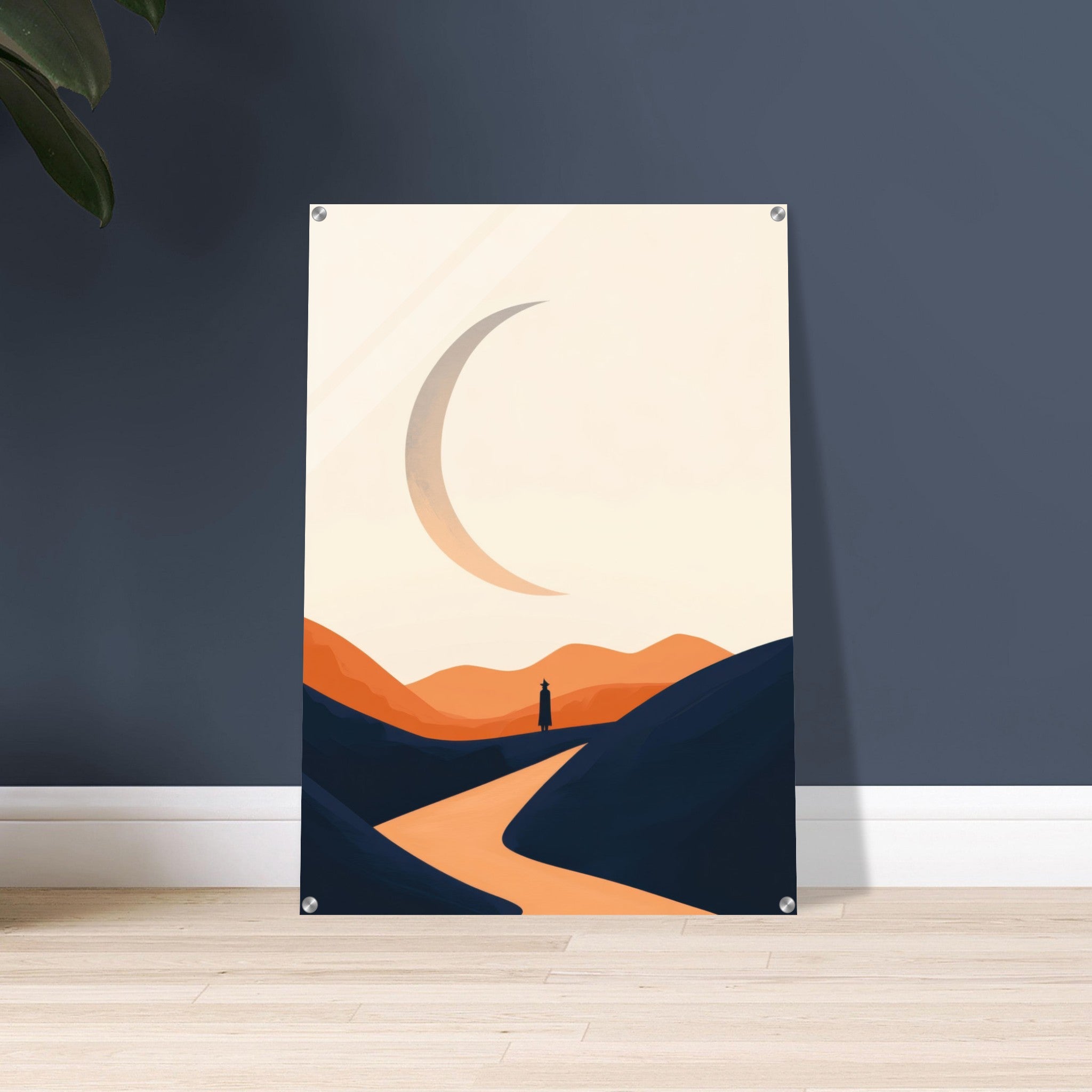 Acrylic Print Portrait - Minimalist Magical Landscape A sleek minimalist 4 - Shop Ai Art WebShop - Digital Art online Store