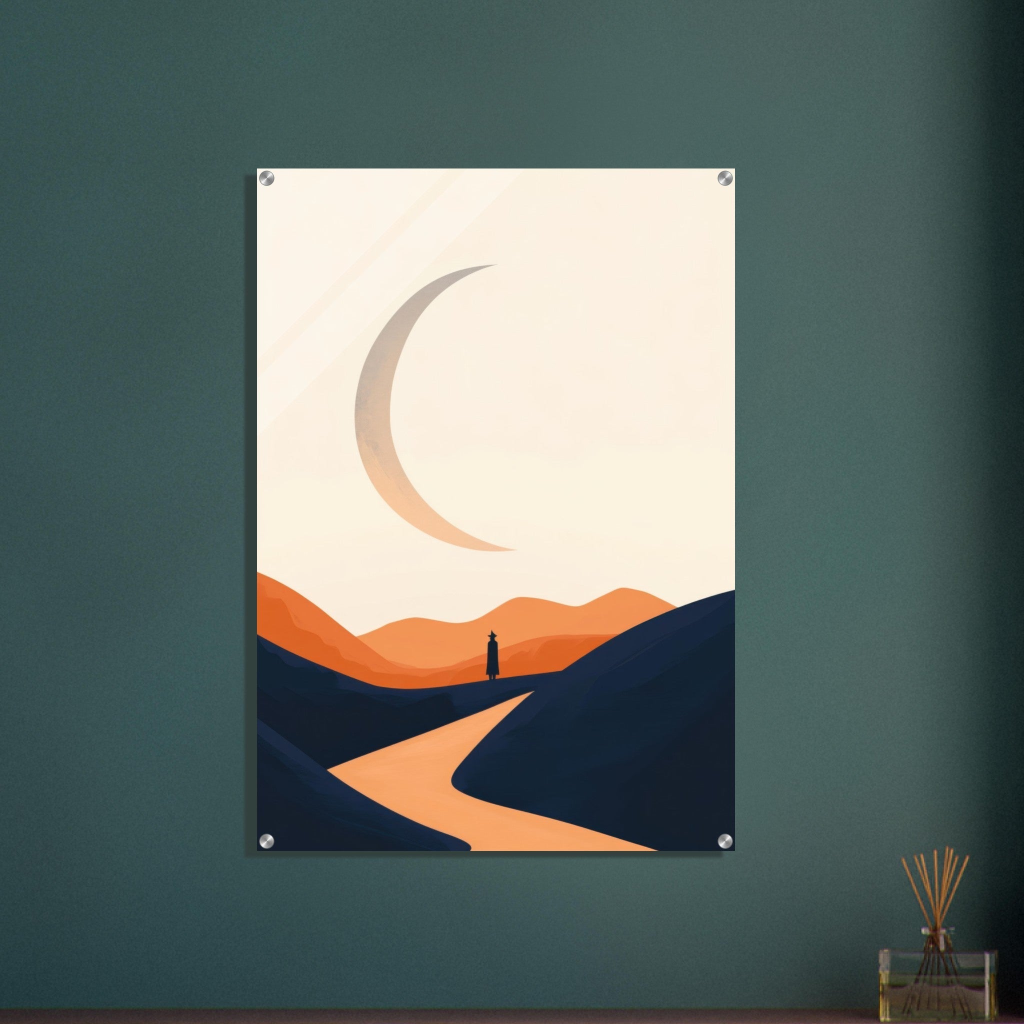 Acrylic Print Portrait - Minimalist Magical Landscape A sleek minimalist 4 - Shop Ai Art WebShop - Digital Art online Store