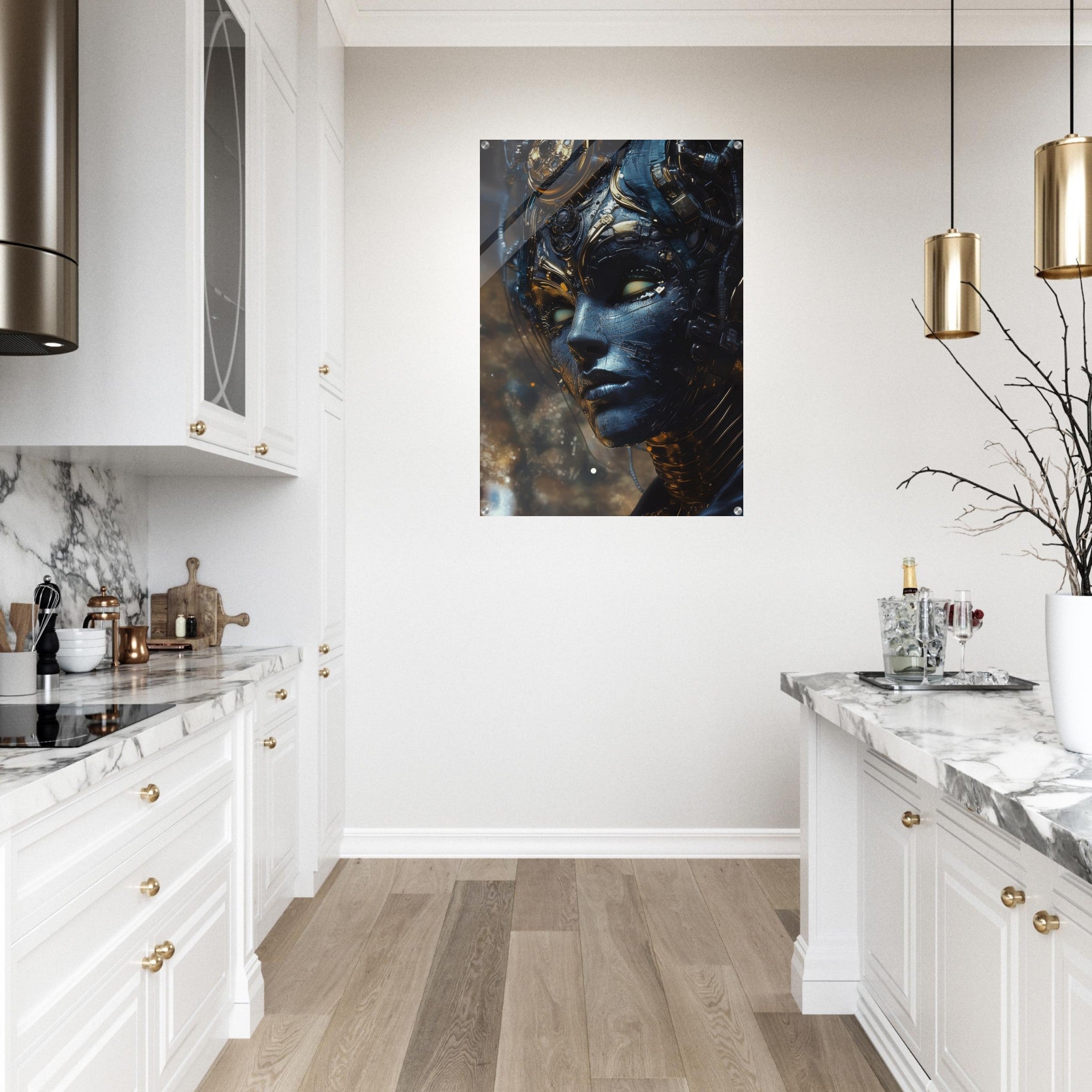 Acrylic Print Portrait - The Cybernetic Dukes Masquerade A lavish master 2 - Shop Ai Art WebShop - Digital Art online Store