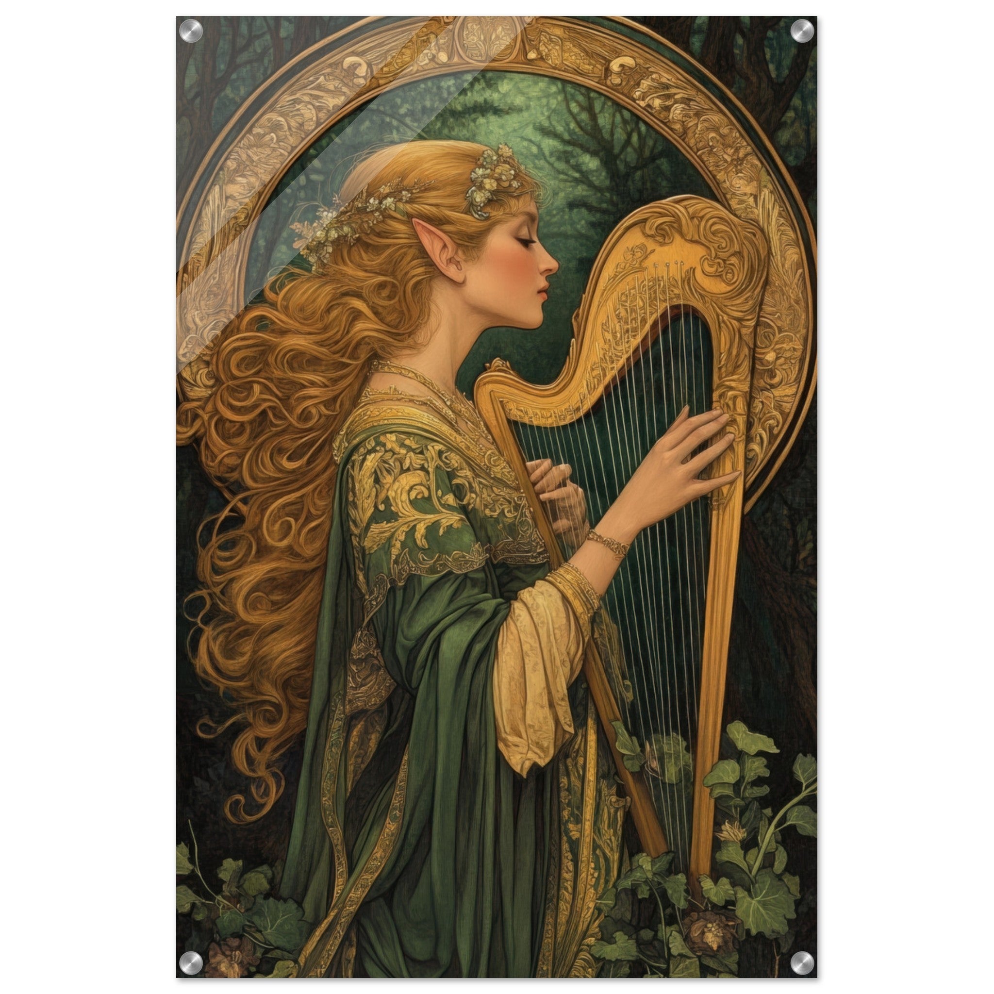 Acrylic Print Portrait - The Enchanted Minstrel of the Fae Court Art You 4 - Shop Ai Art WebShop - Digital Art online Store