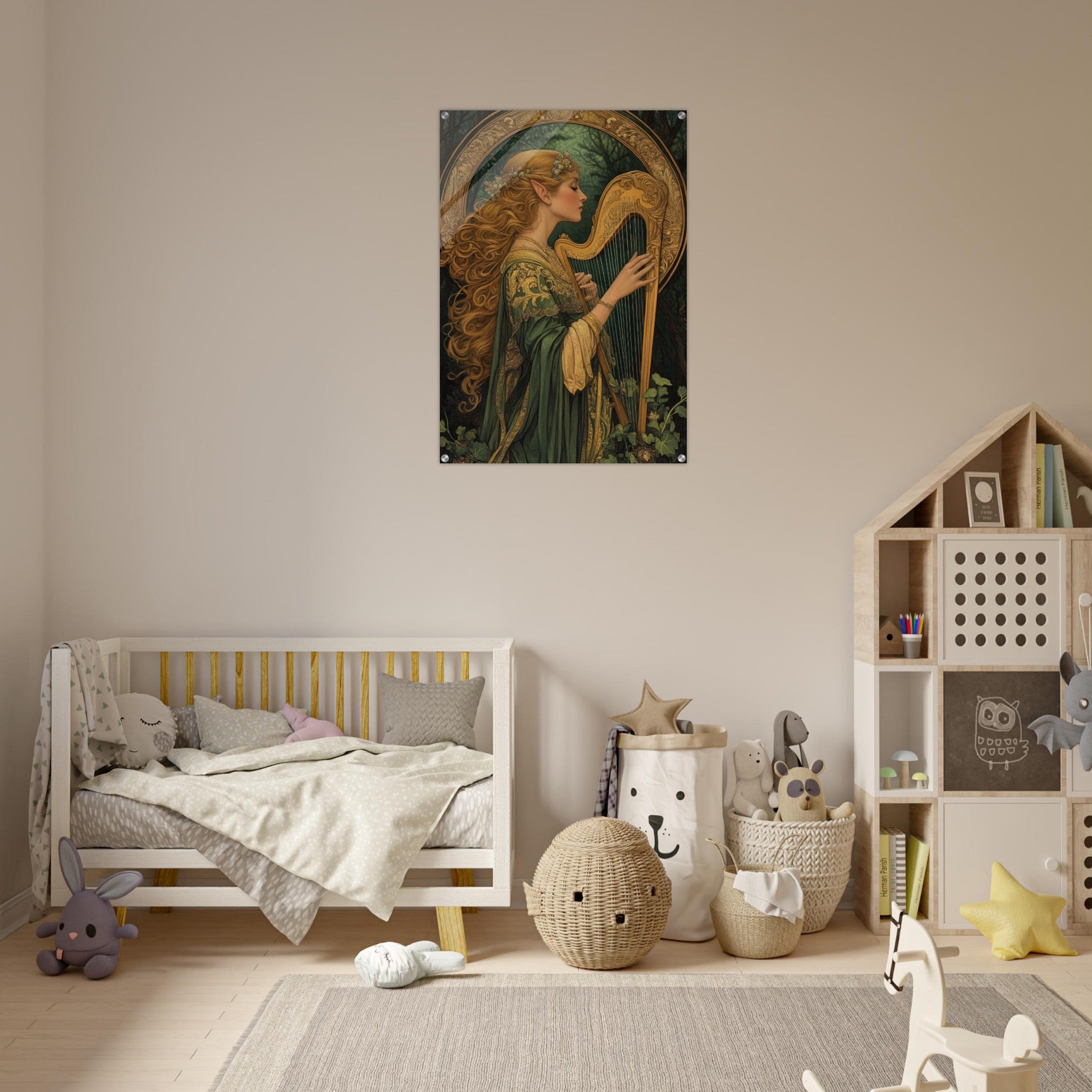 Acrylic Print Portrait - The Enchanted Minstrel of the Fae Court Art You 4 - Shop Ai Art WebShop - Digital Art online Store