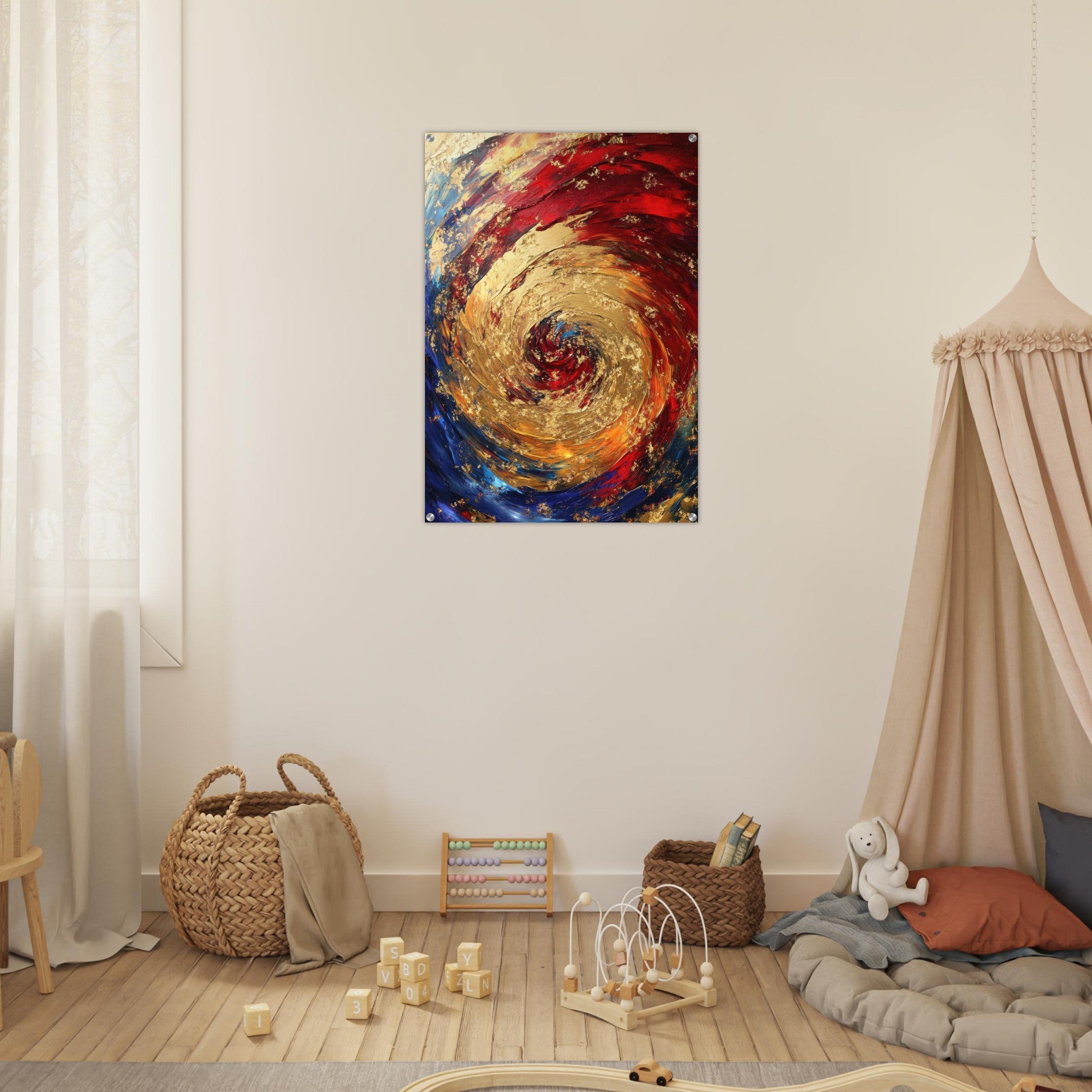 Acrylic Print Portrait - Vortex of Emotions A swirling fusion of vagrant 2 - Shop Ai Art WebShop - Digital Art online Store