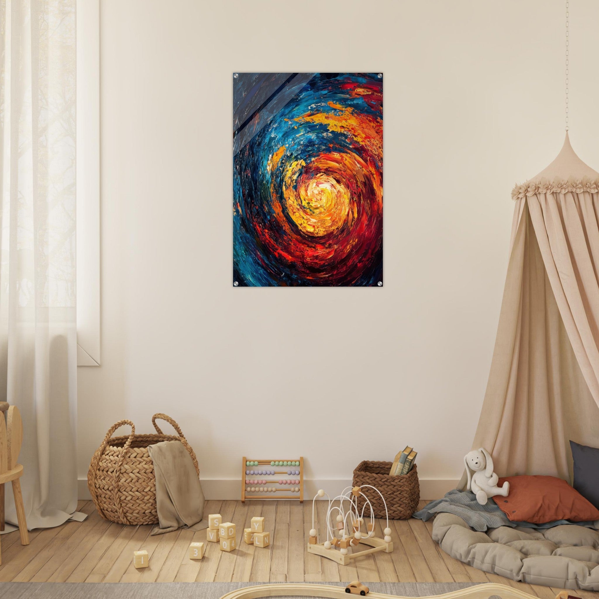 Acrylic Print Portrait - Vortex of Emotions A swirling fusion of vagrant - Shop Ai Art WebShop - Digital Art online Store