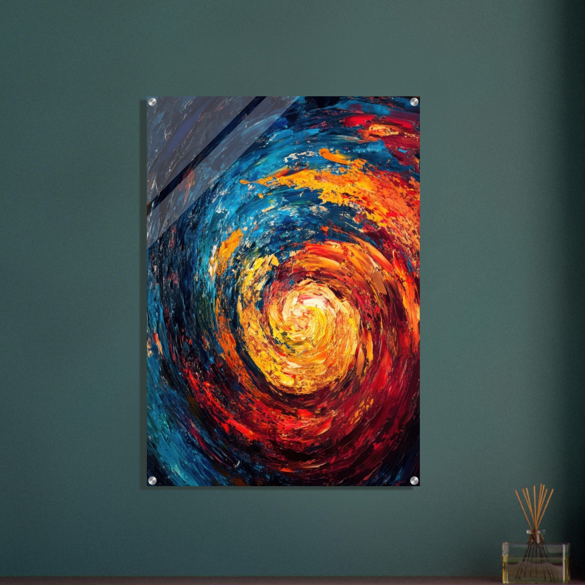 Acrylic Print Portrait - Vortex of Emotions A swirling fusion of vagrant - Shop Ai Art WebShop - Digital Art online Store