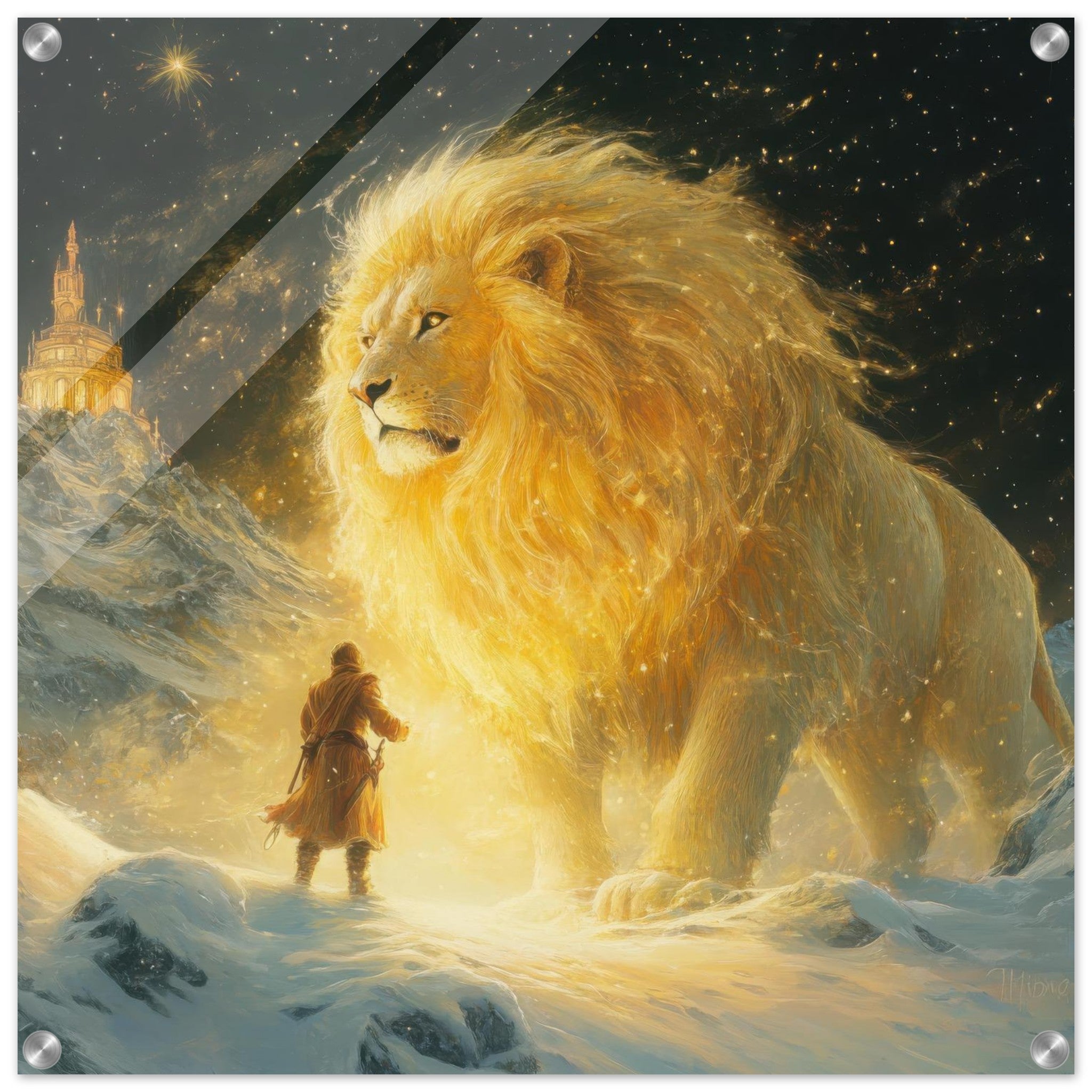 Acrylic Print Square - Christian Spirituality in Lewiss Works About Nar 2 - Shop Ai Art WebShop - Digital Art online Store