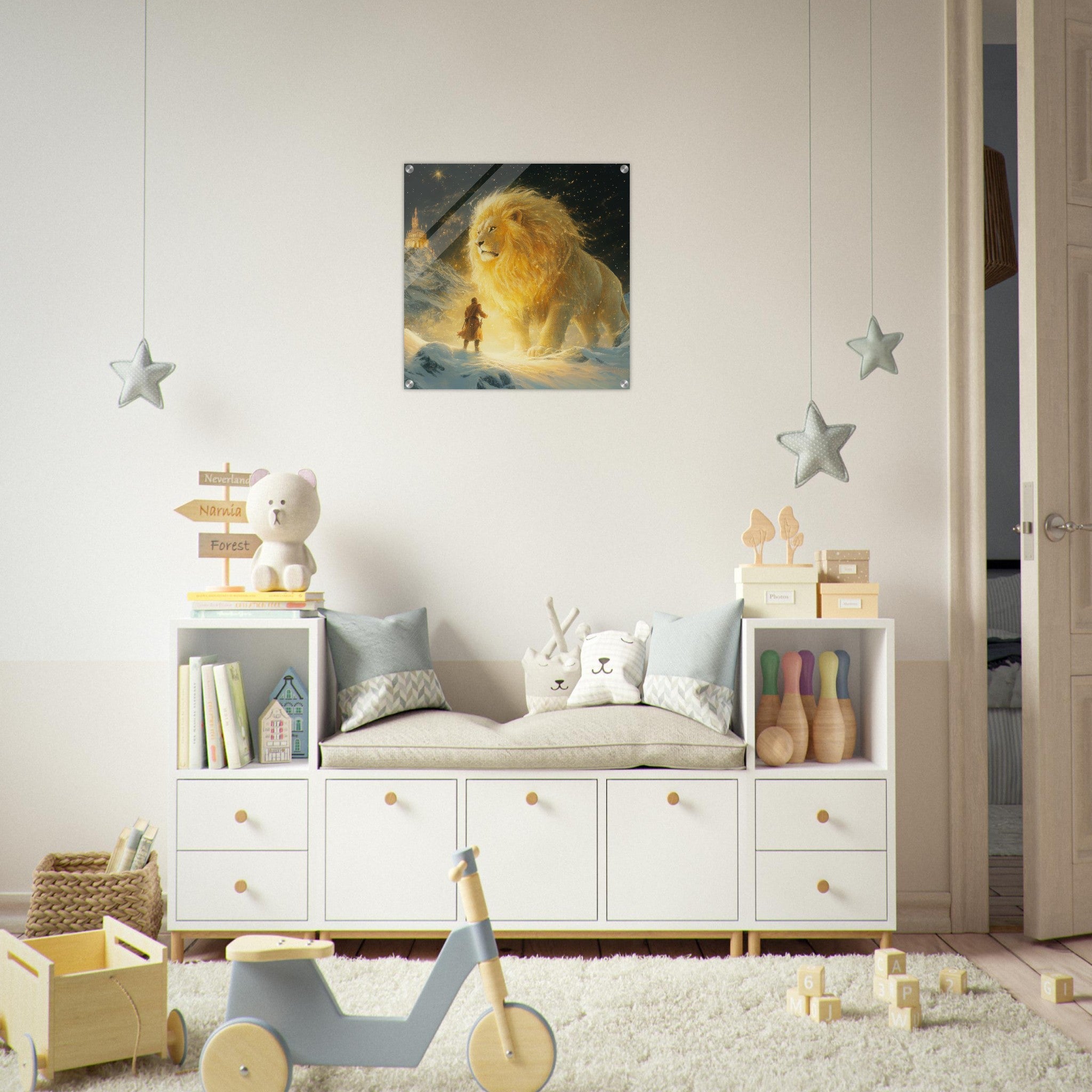 Acrylic Print Square - Christian Spirituality in Lewiss Works About Nar 2 - Shop Ai Art WebShop - Digital Art online Store